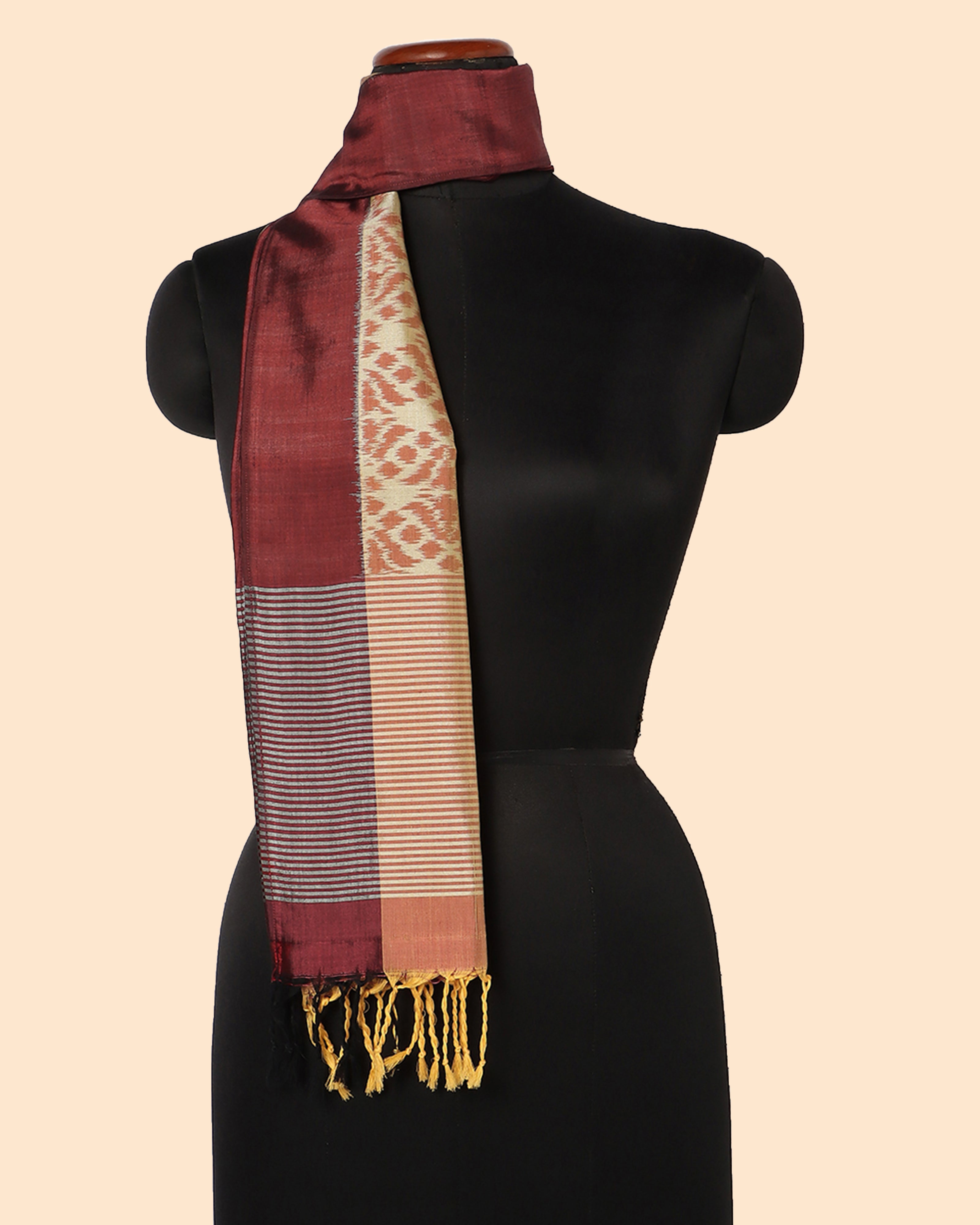 Neena Pochampally Weft Ikat Cotton Silk Stole