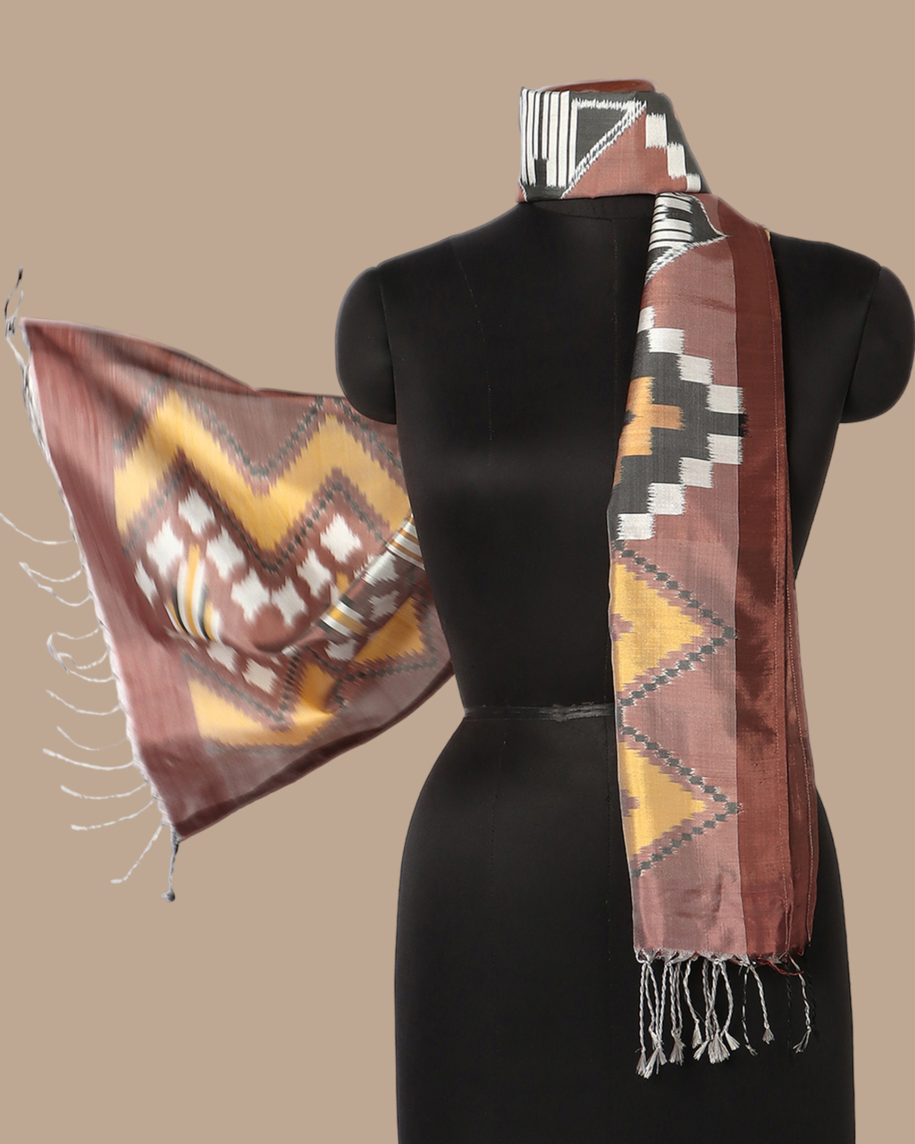 Tanaya Pochampally Weft Ikat Silk Stole