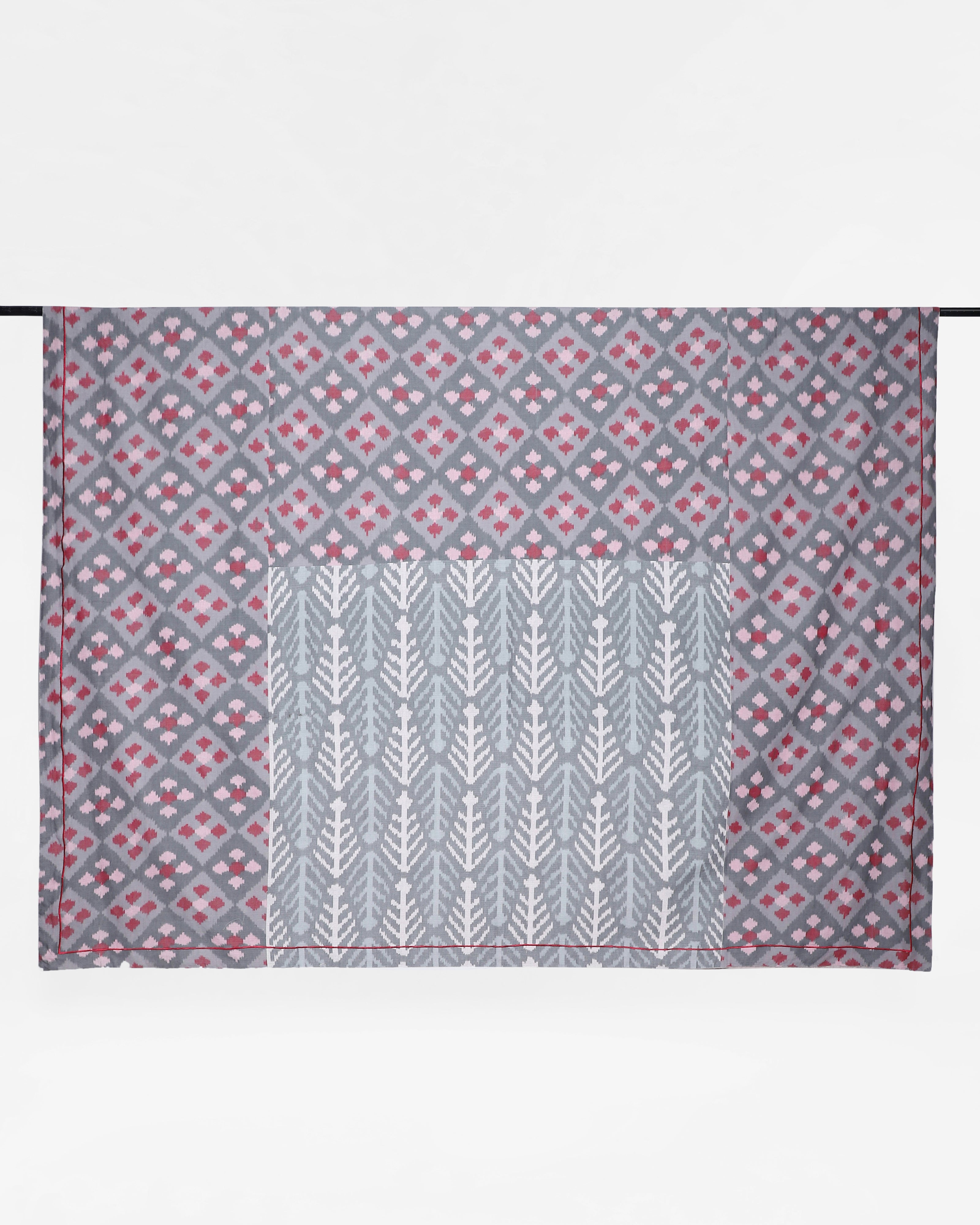 Reman Dhanya Pochampally Warp Ikat Cotton Double Bed Cover