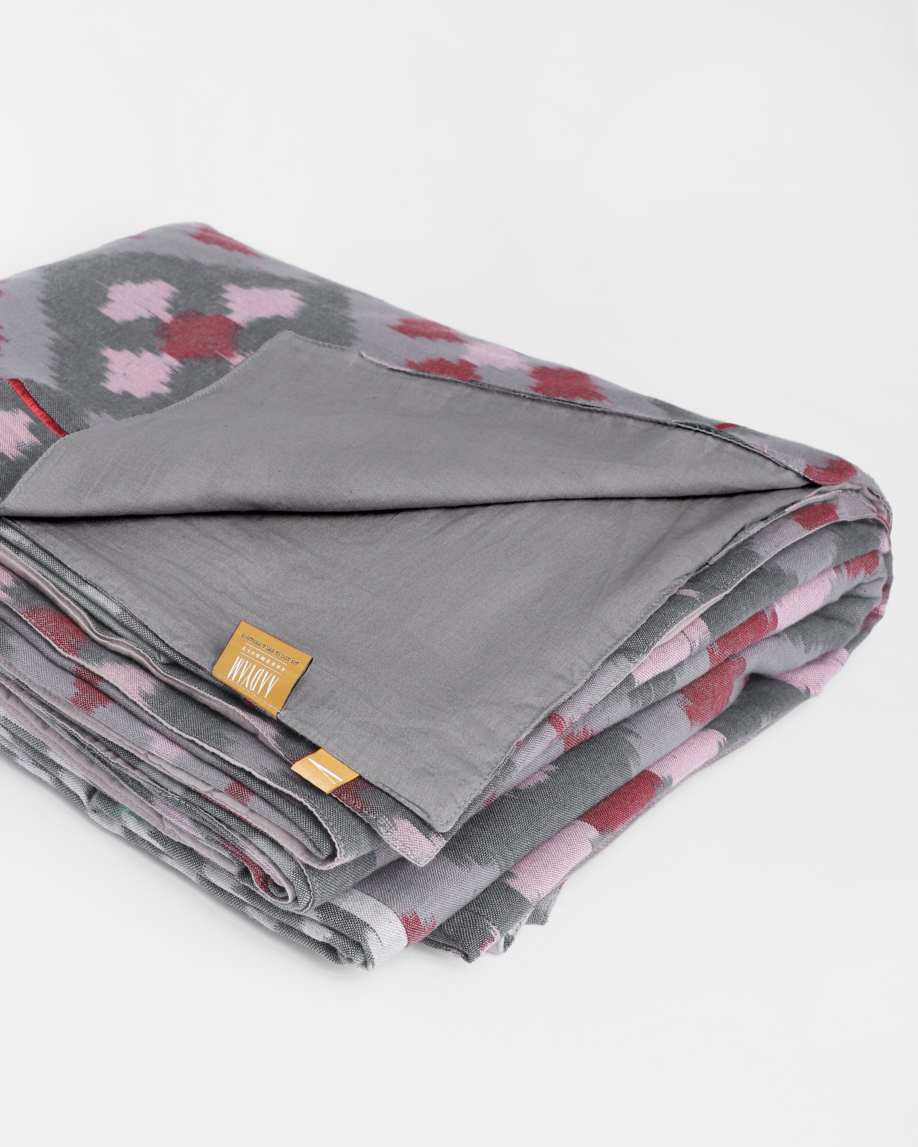 Reman Dhanya Pochampally Warp Ikat Cotton Double Bed Cover