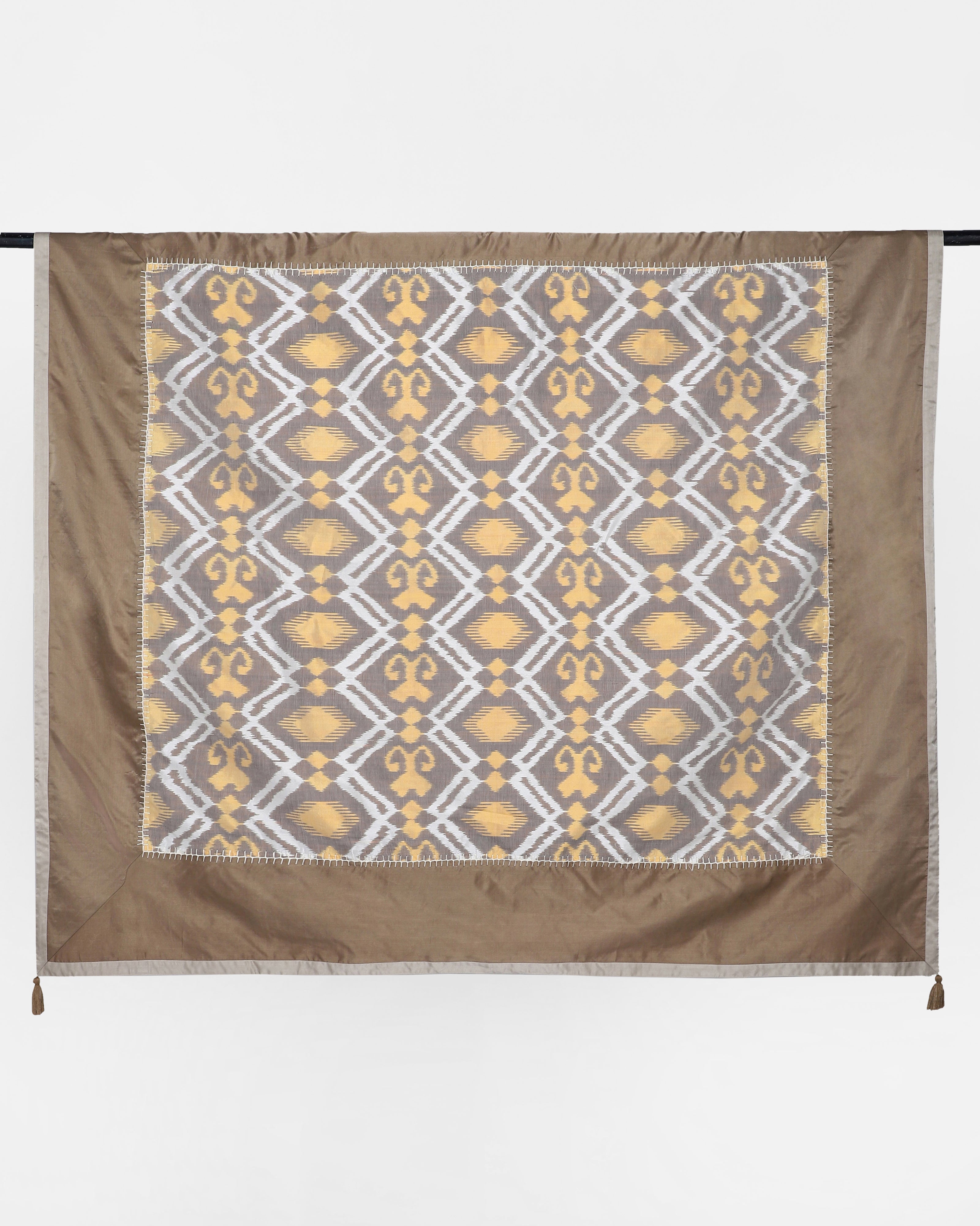 Jihan Pochampally Weft Ikat Cotton Silk Throw