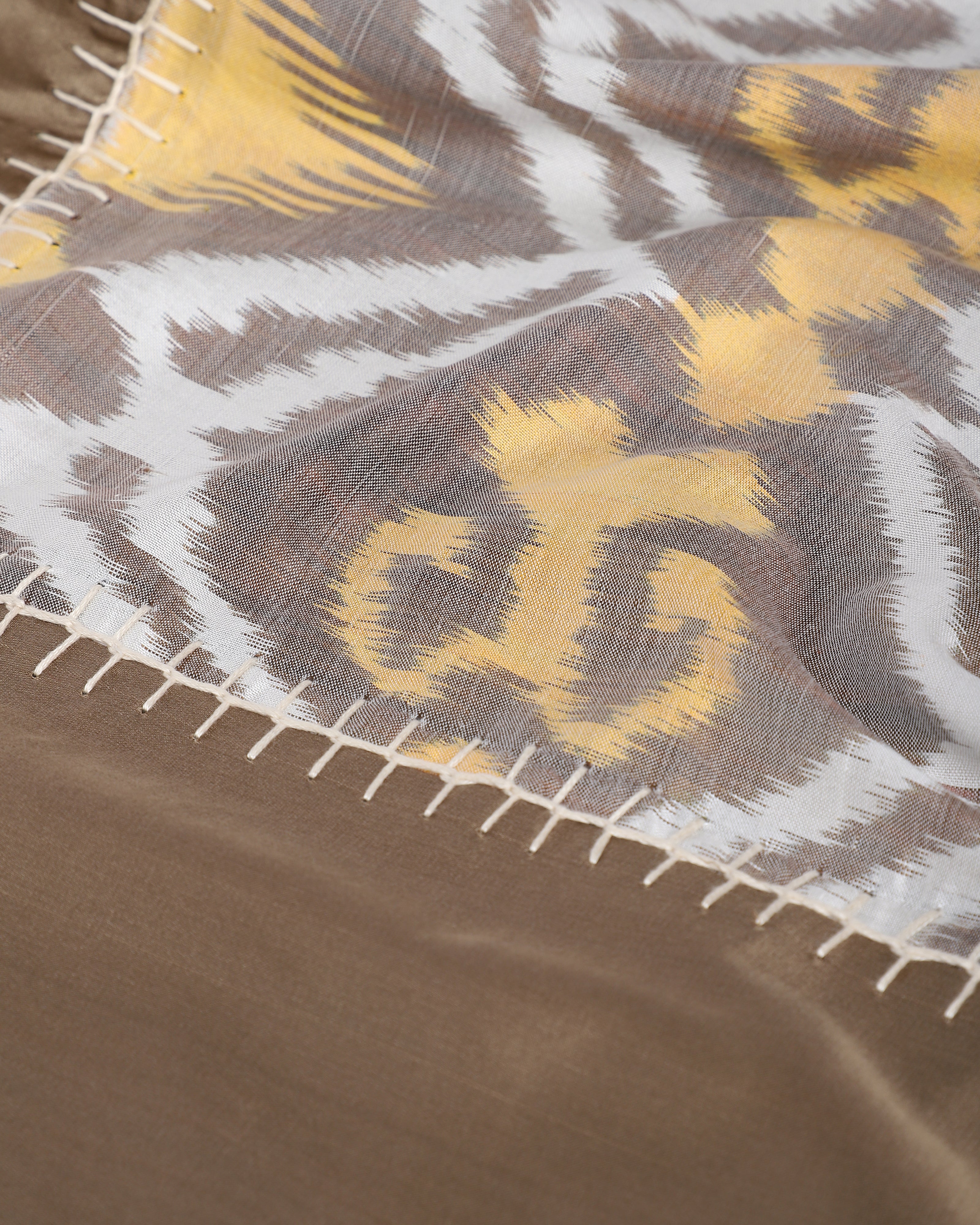 Jihan Pochampally Weft Ikat Cotton Silk Throw