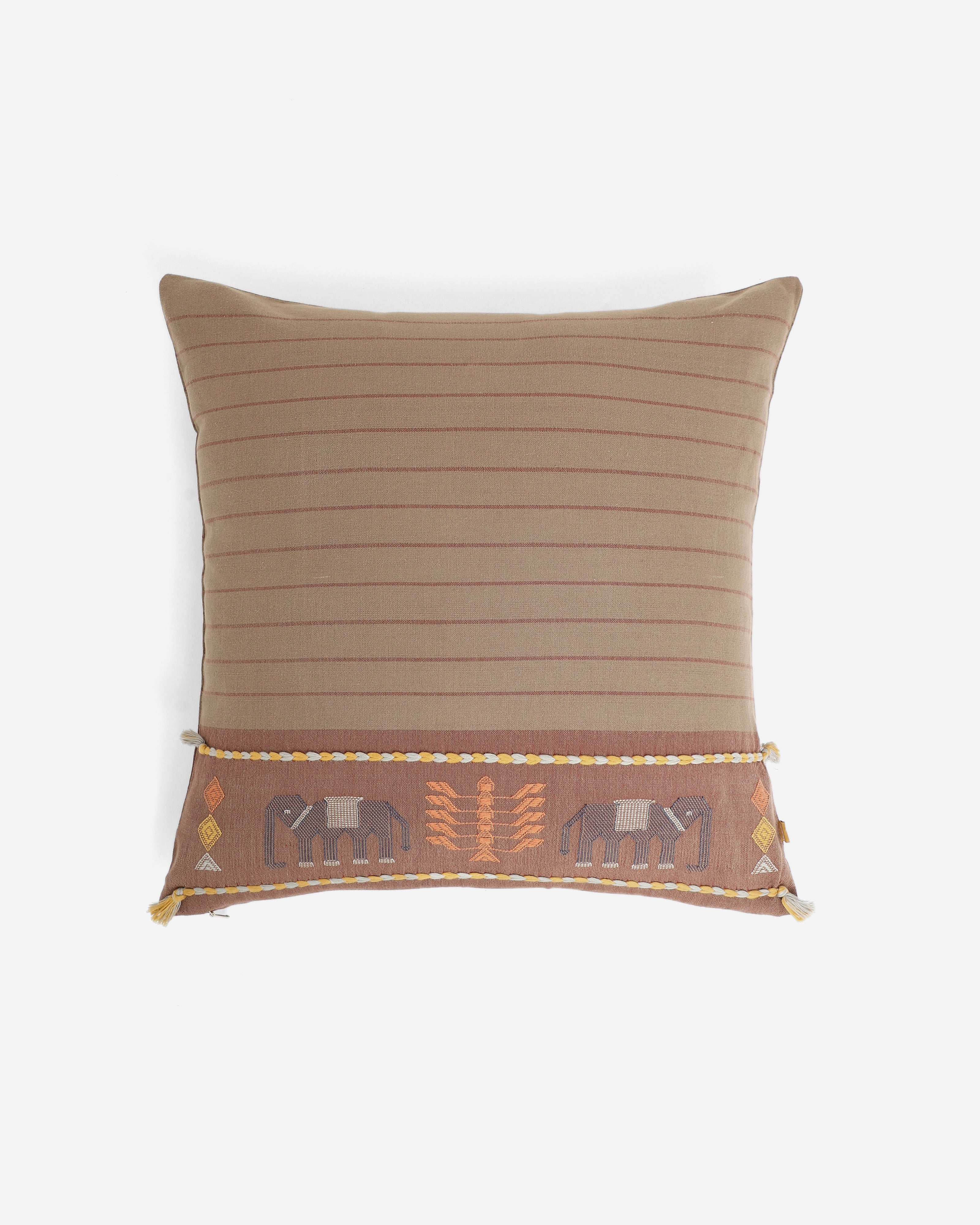 Vanamala Extra Weft Cotton Cushion Cover