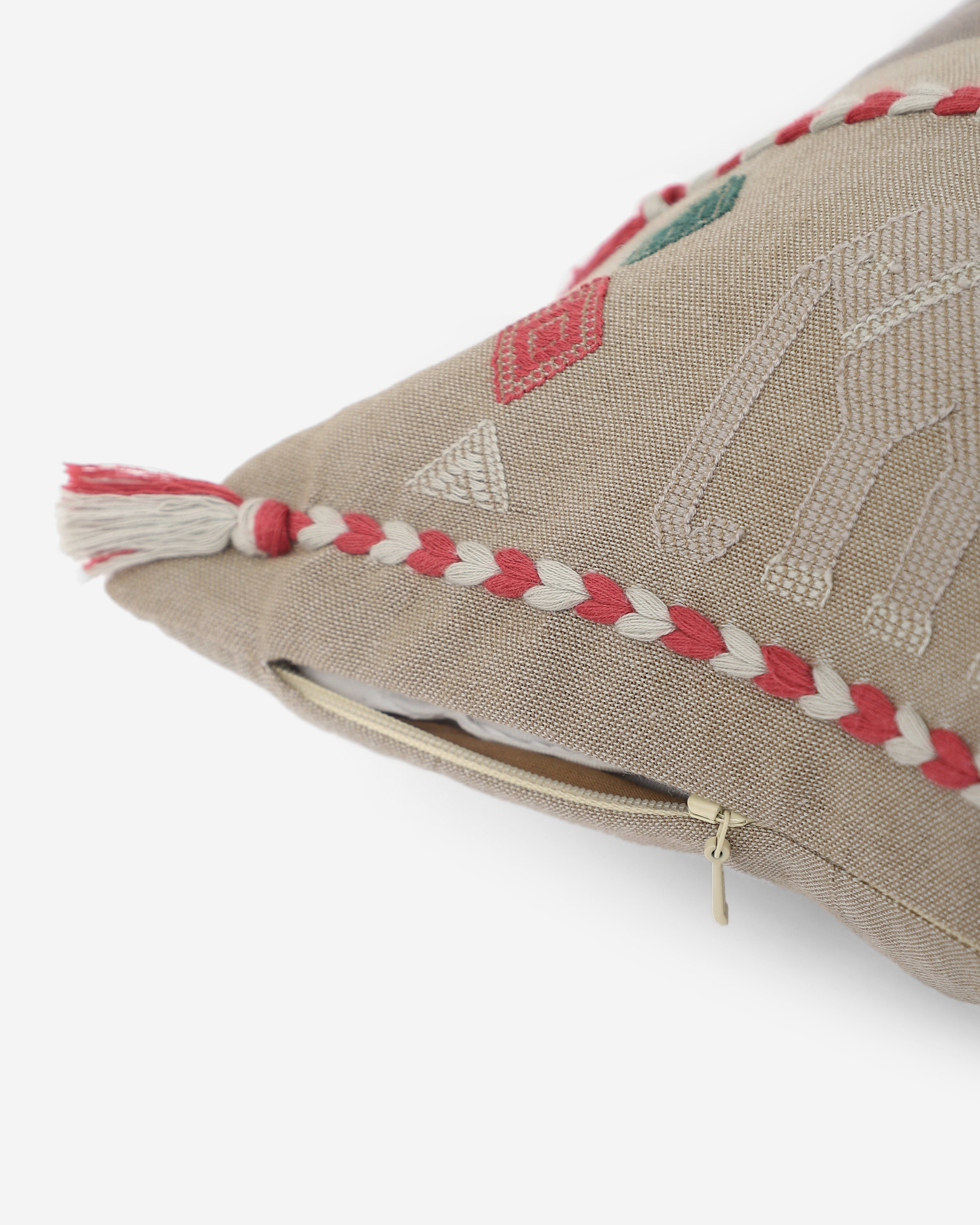 Vanamala Bhujodi Extra Weft Cotton Cushion Cover