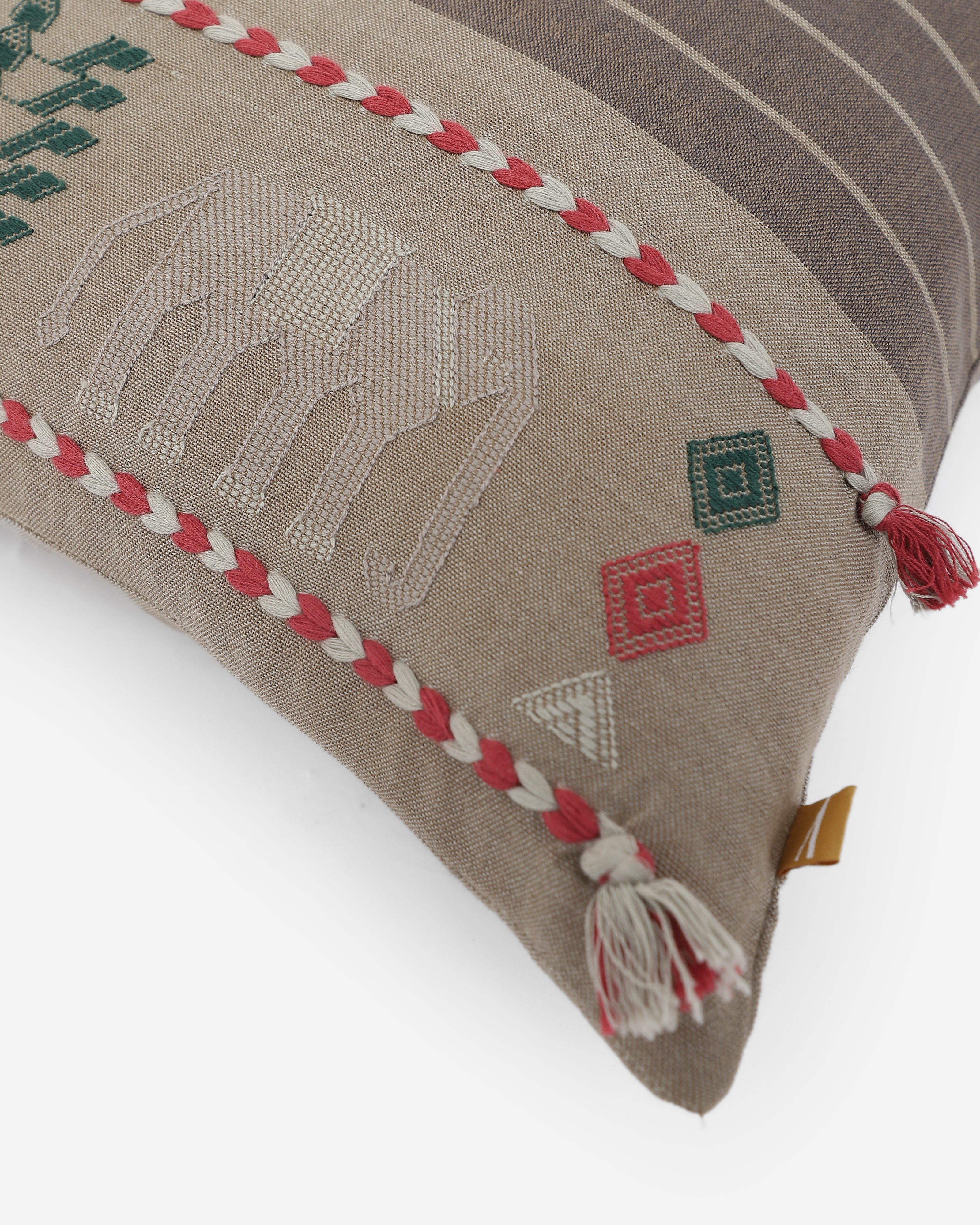 Vanamala Bhujodi Extra Weft Cotton Cushion Cover