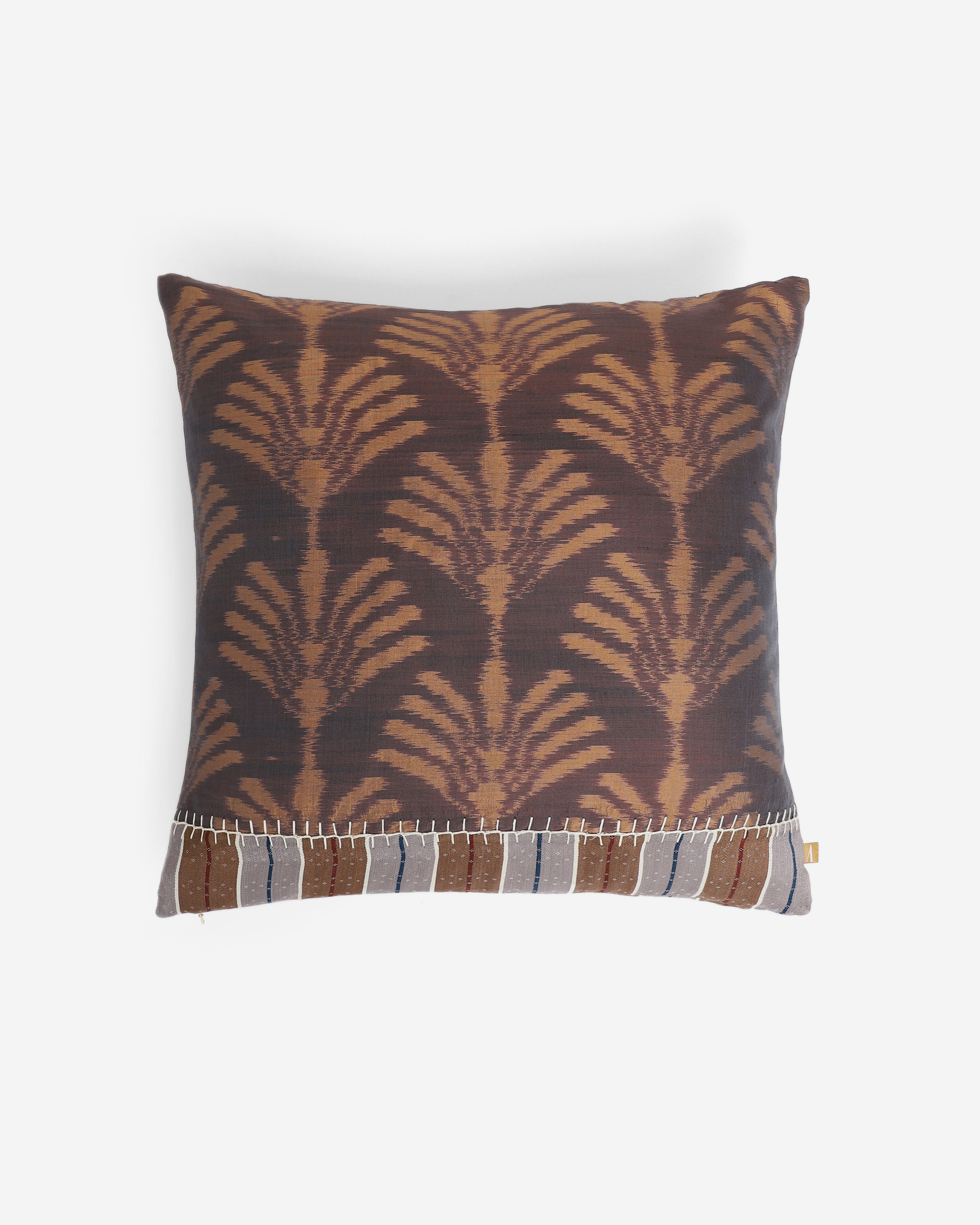 Vasu Pochampally Weft Ikat Cotton Silk Cushion Cover