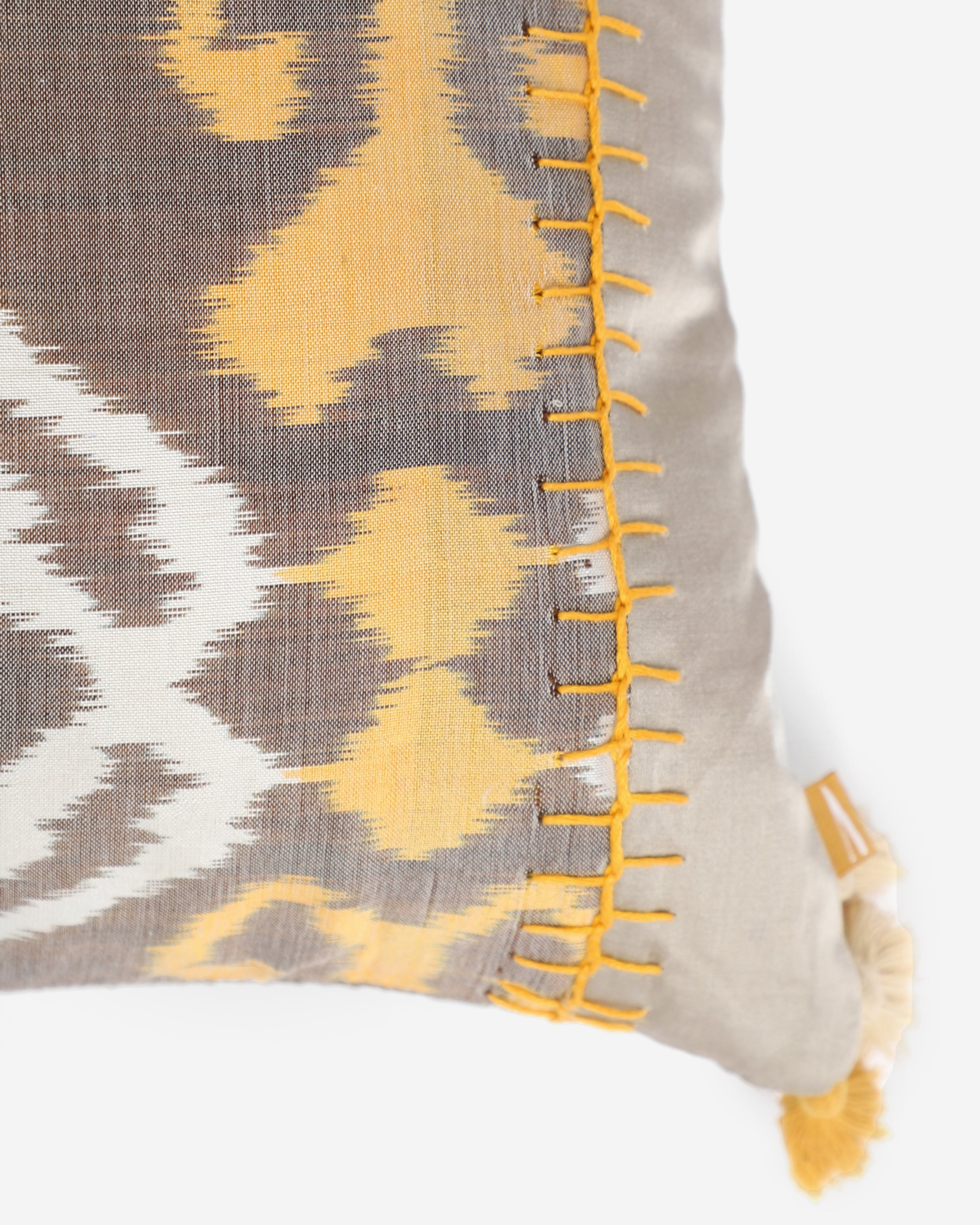 Jihan Pochampally Weft Ikat Cotton Silk Cushion Cover