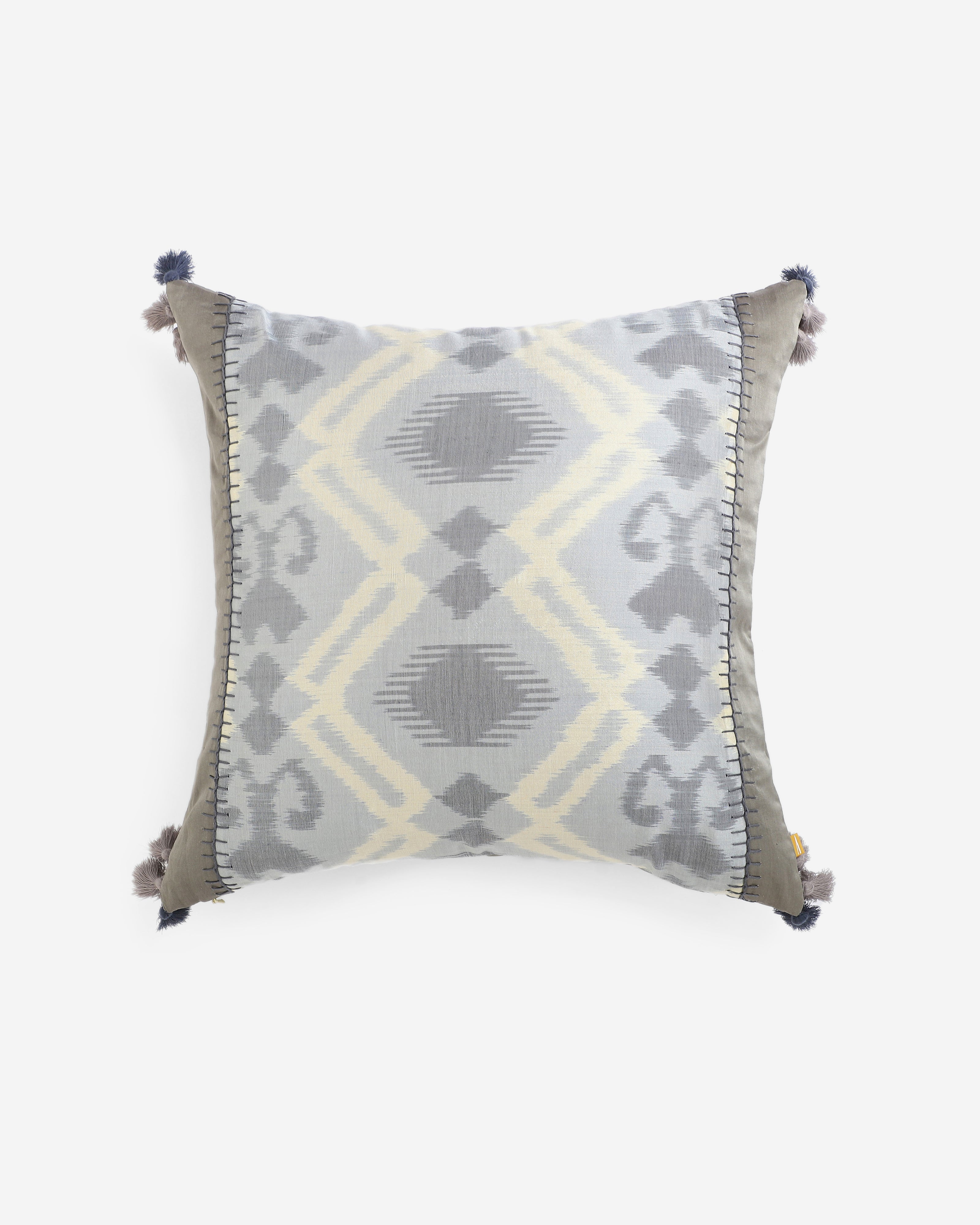 Jihan Pochampally Weft Ikat Cotton Silk Cushion Cover
