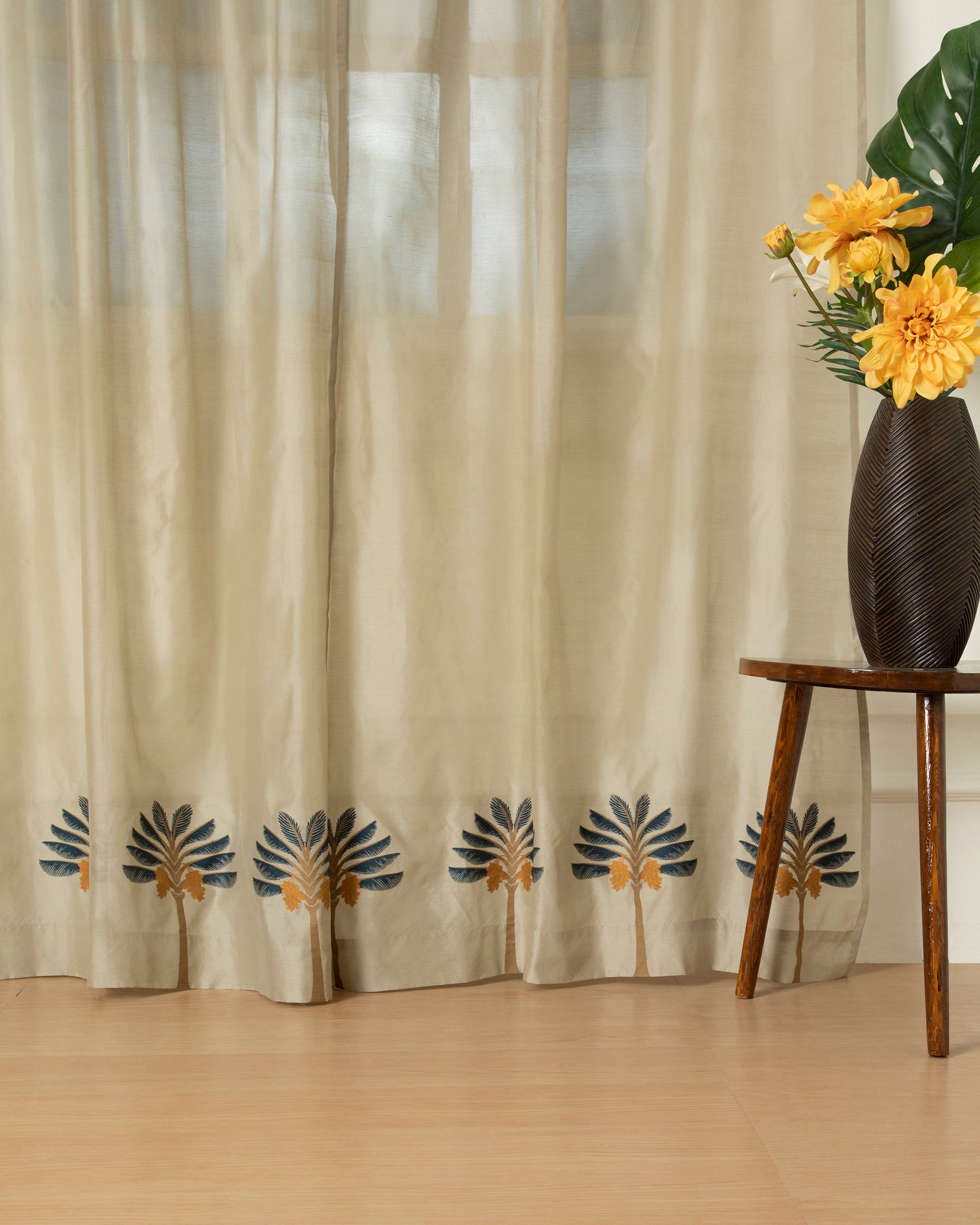 Aralam Banarasi Powdi Silk Cotton Curtain