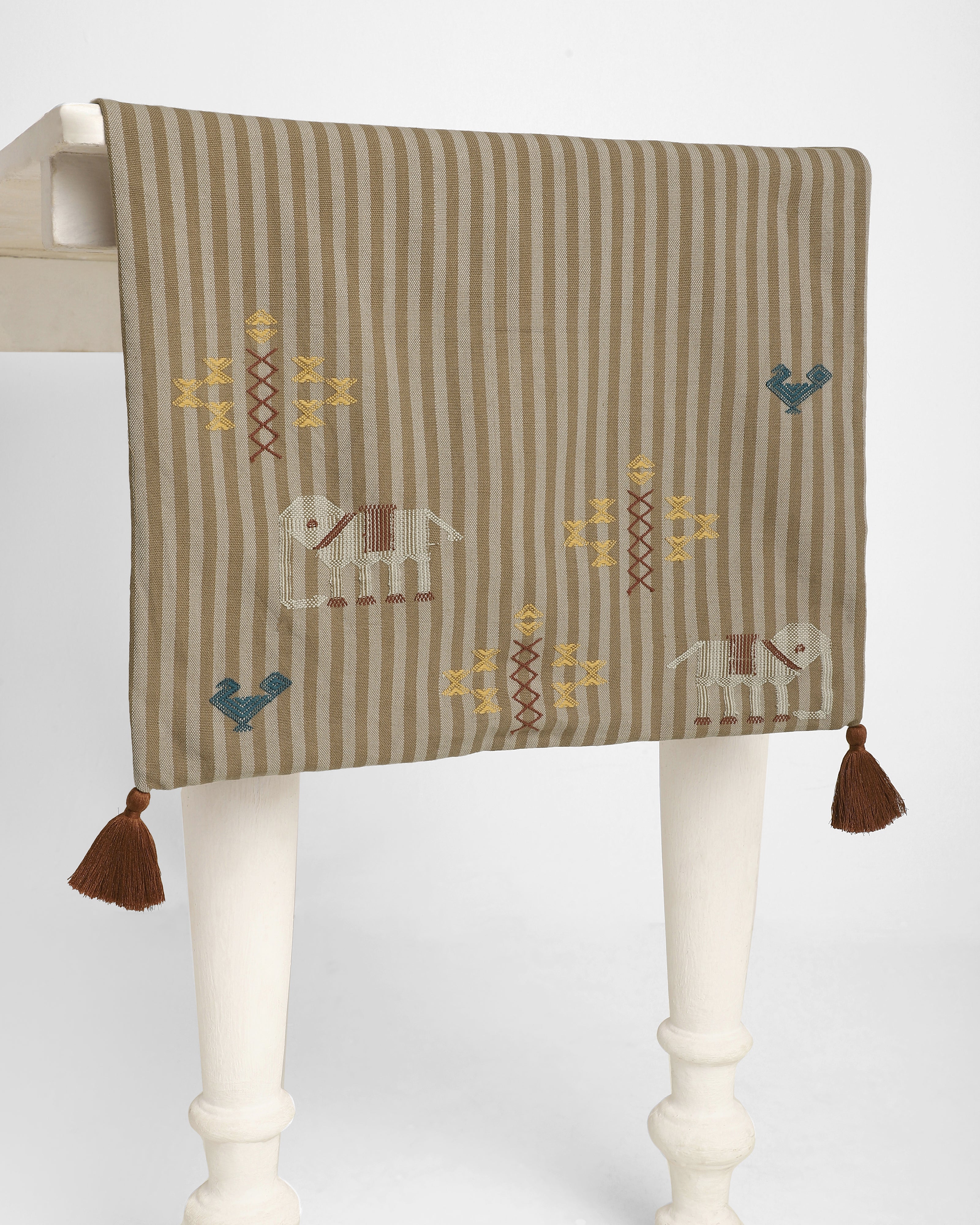 Preetha Bhujodi Extra Weft Cotton Table Runner