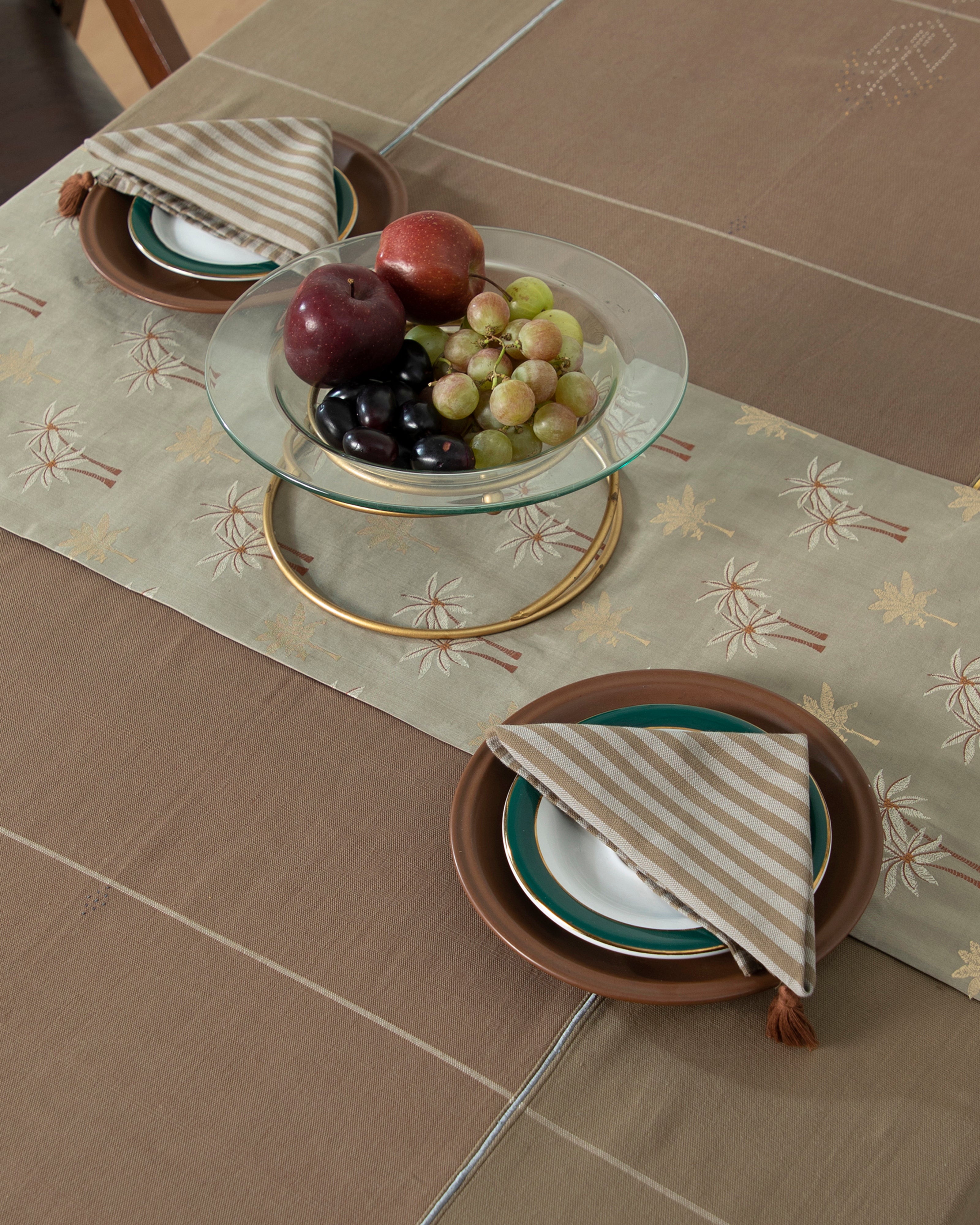Aranya Banarasi Powdi Silk Cotton Table Runner