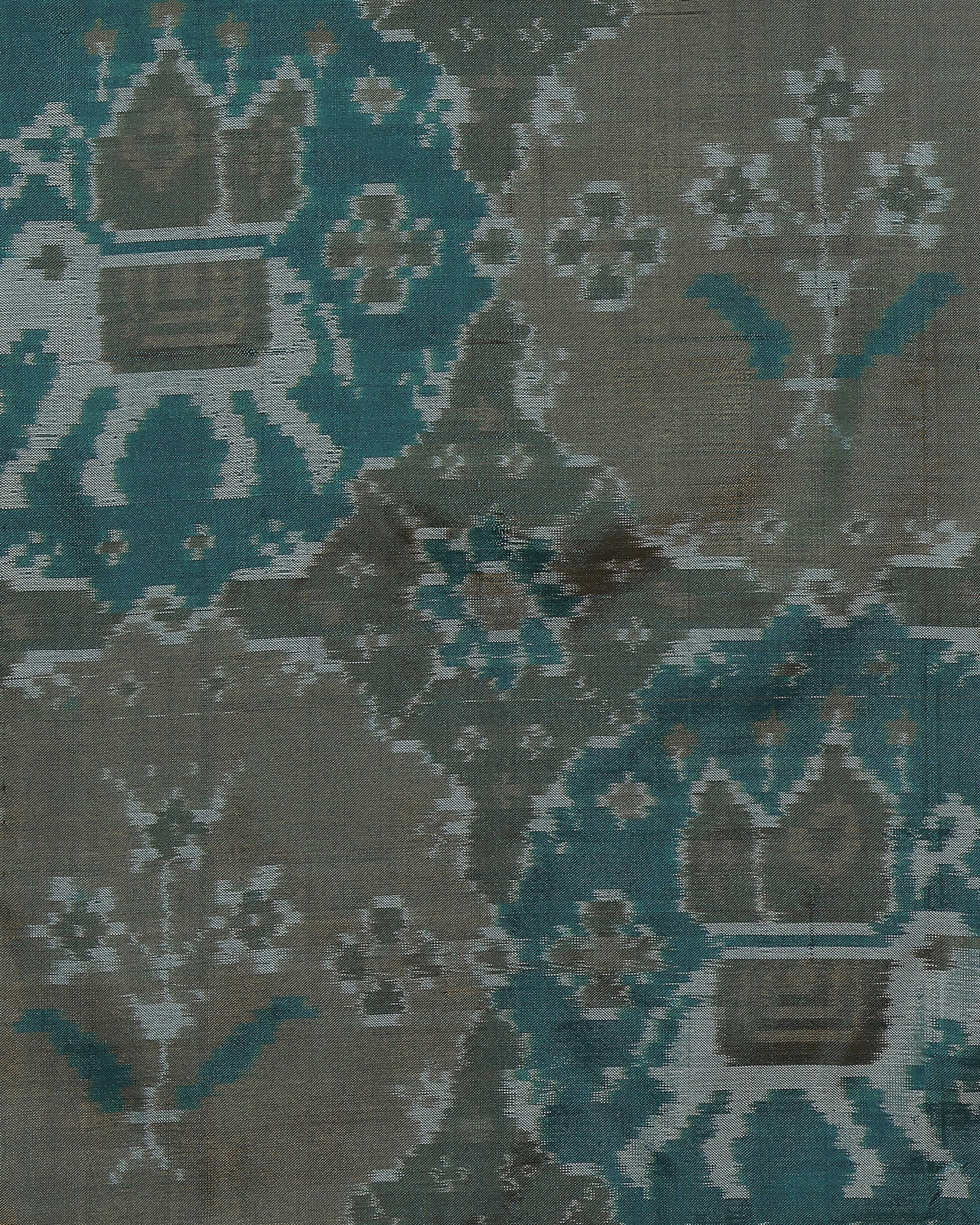 Uma Pochampally Warp Ikat Silk Table Runner