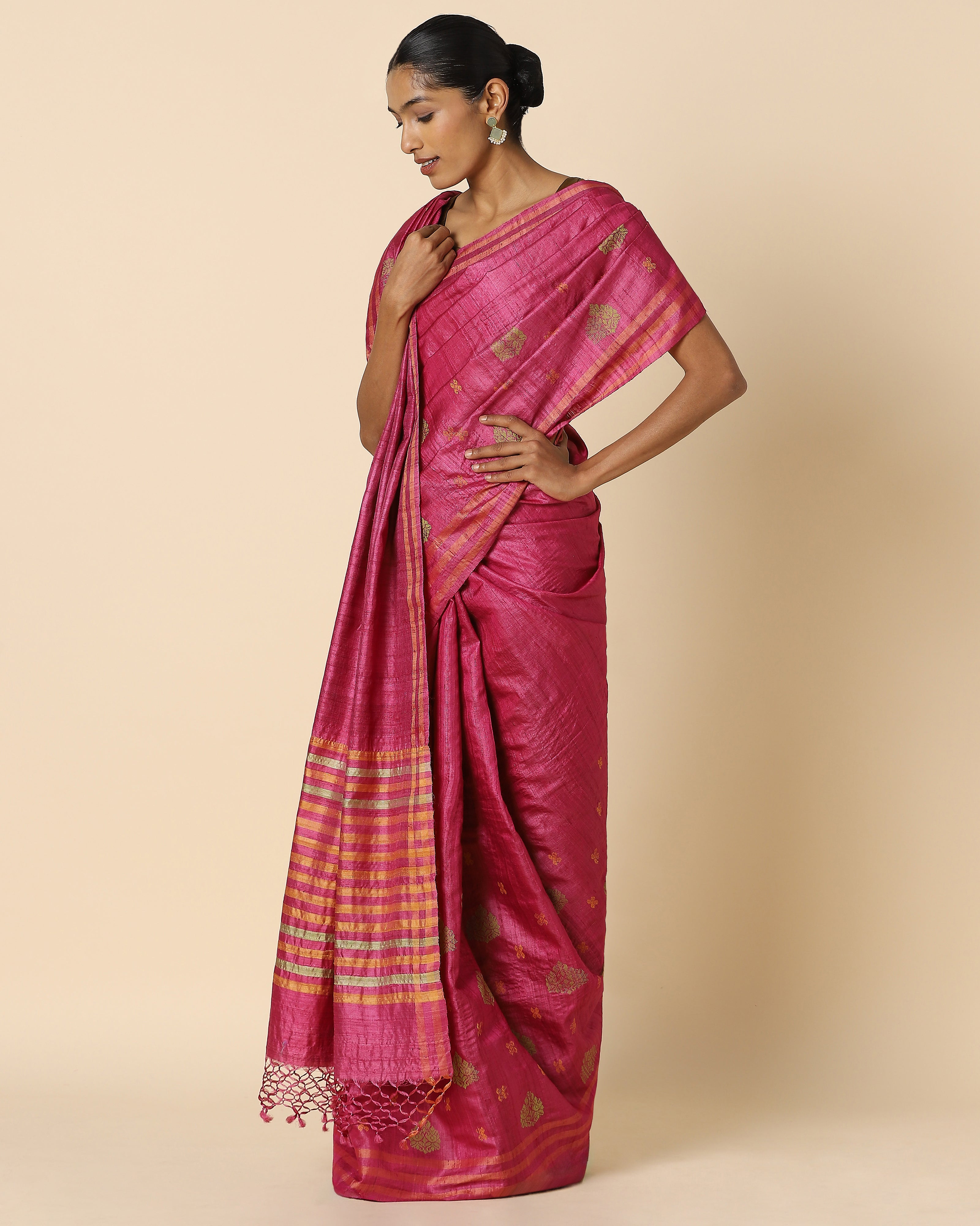 Chaman Kosa Jala Silk Saree