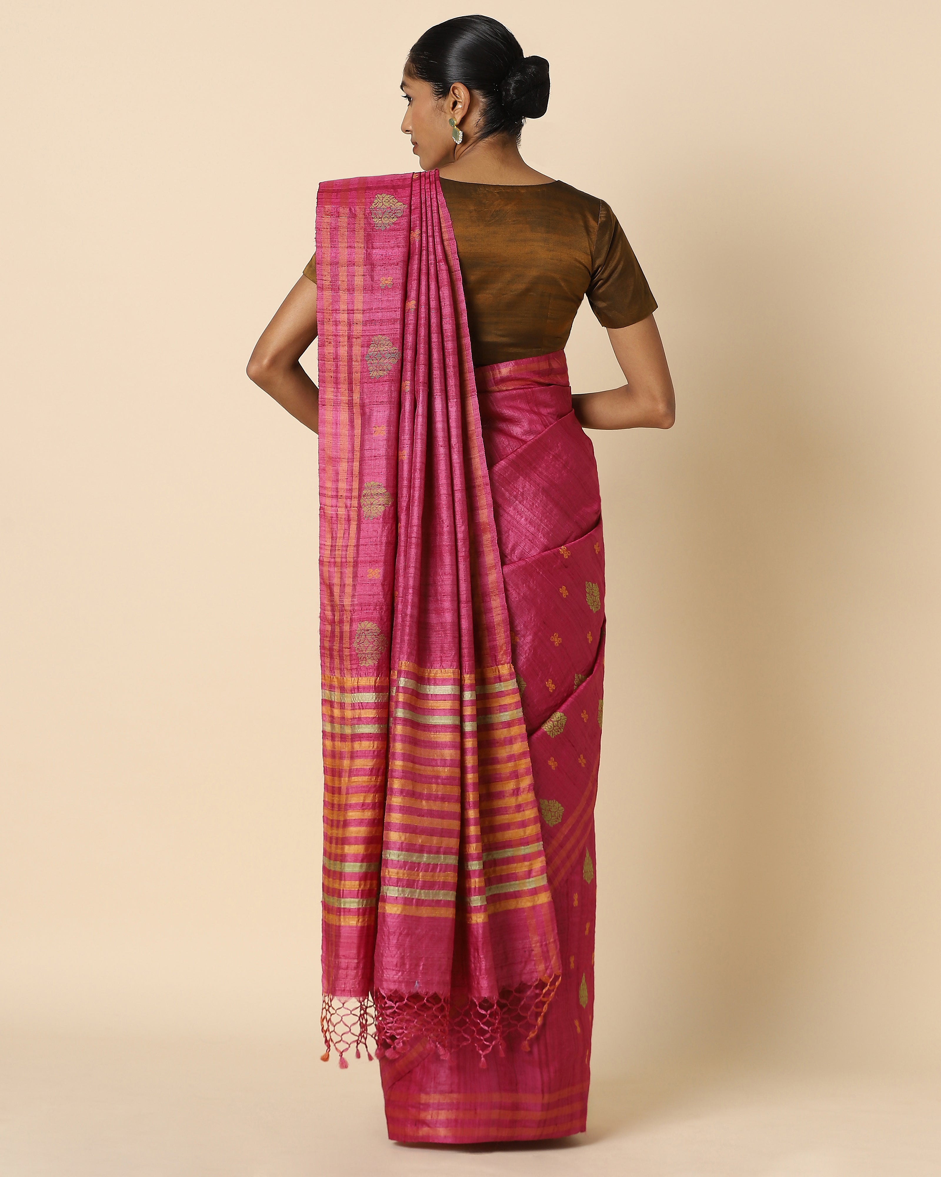 Chaman Kosa Jala Silk Saree