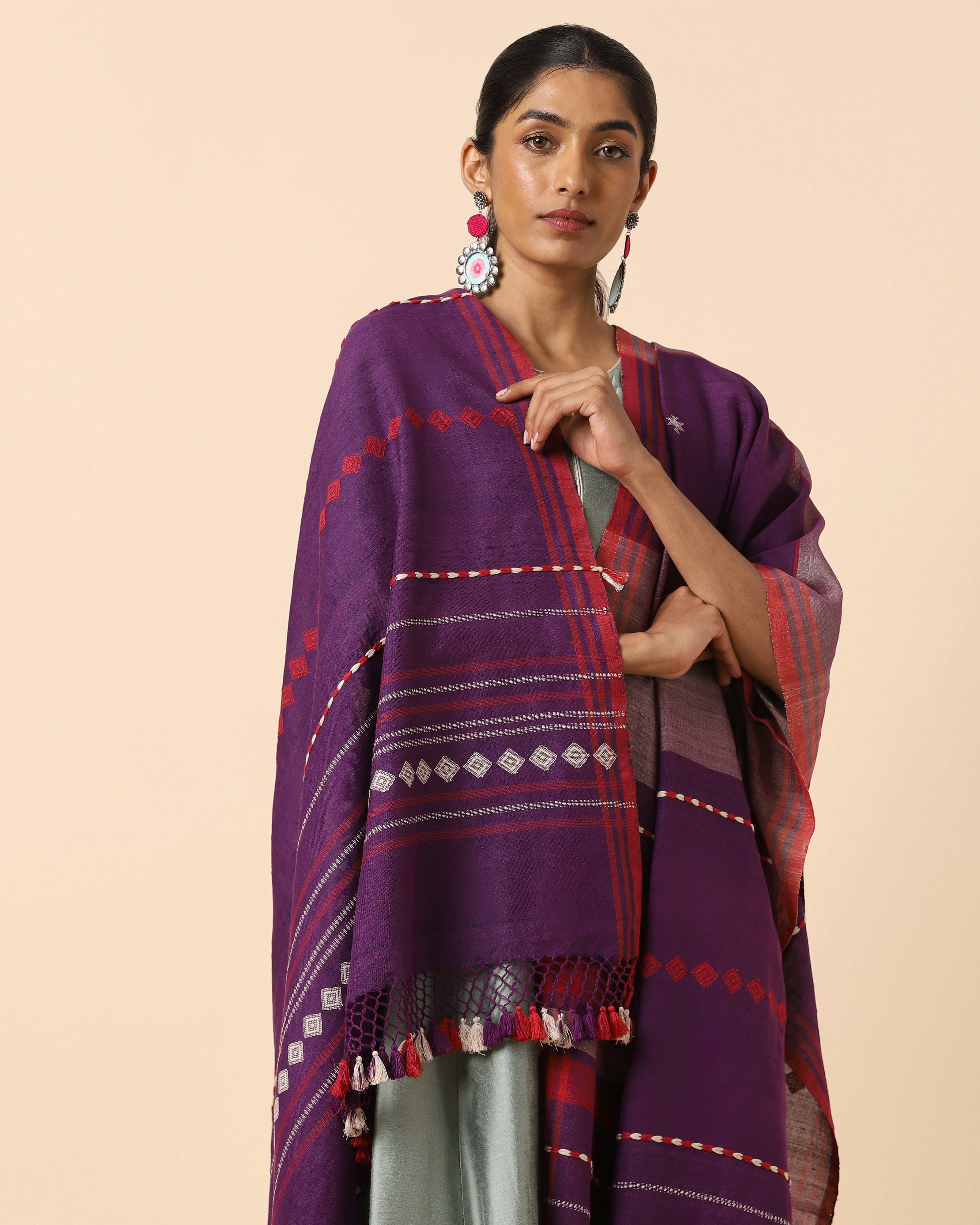 Kamila Bhujodi Extra Weft Cotton Silk Dupatta