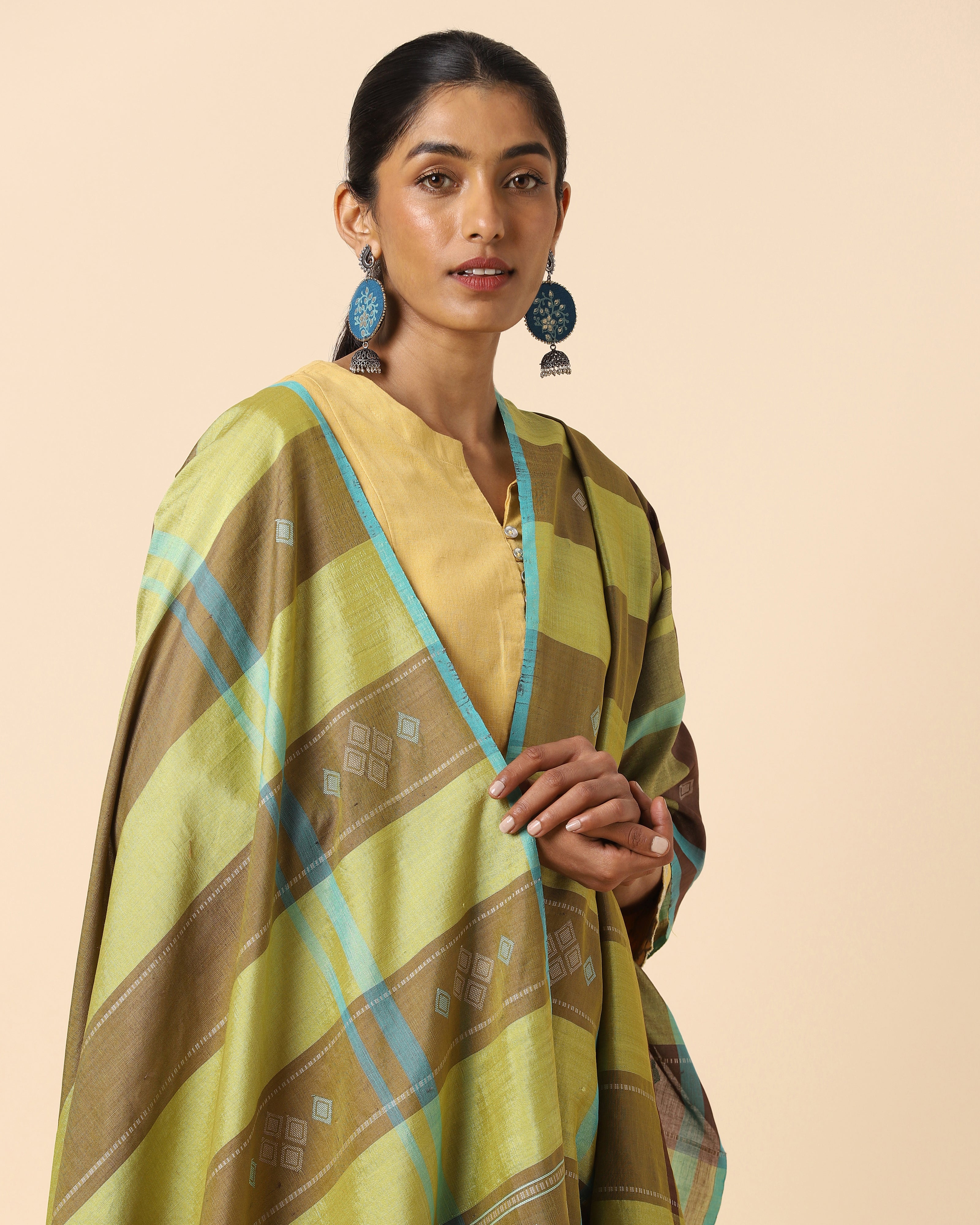 Panita Bhujodi Extra Weft Cotton Silk Dupatta