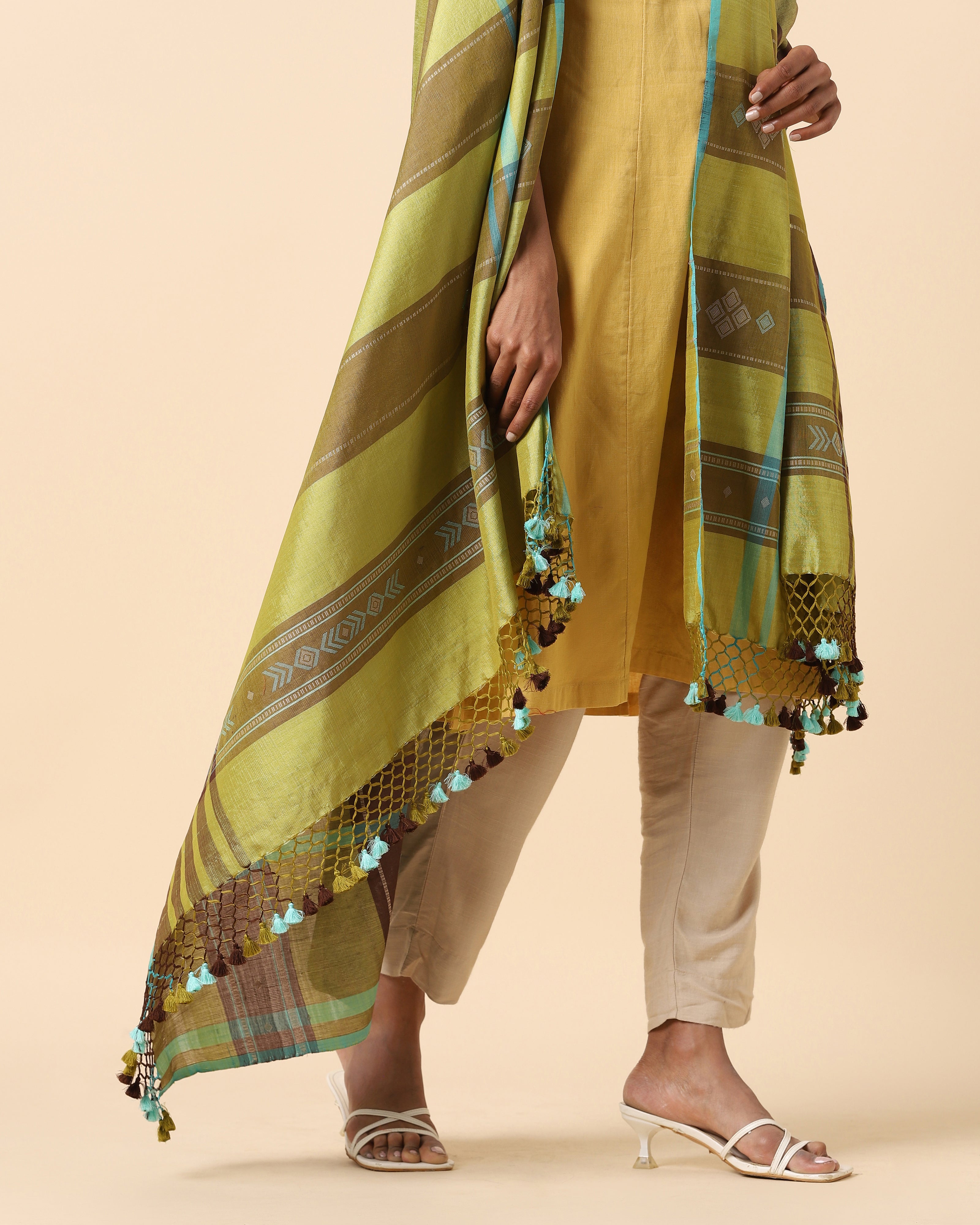 Panita Bhujodi Extra Weft Cotton Silk Dupatta