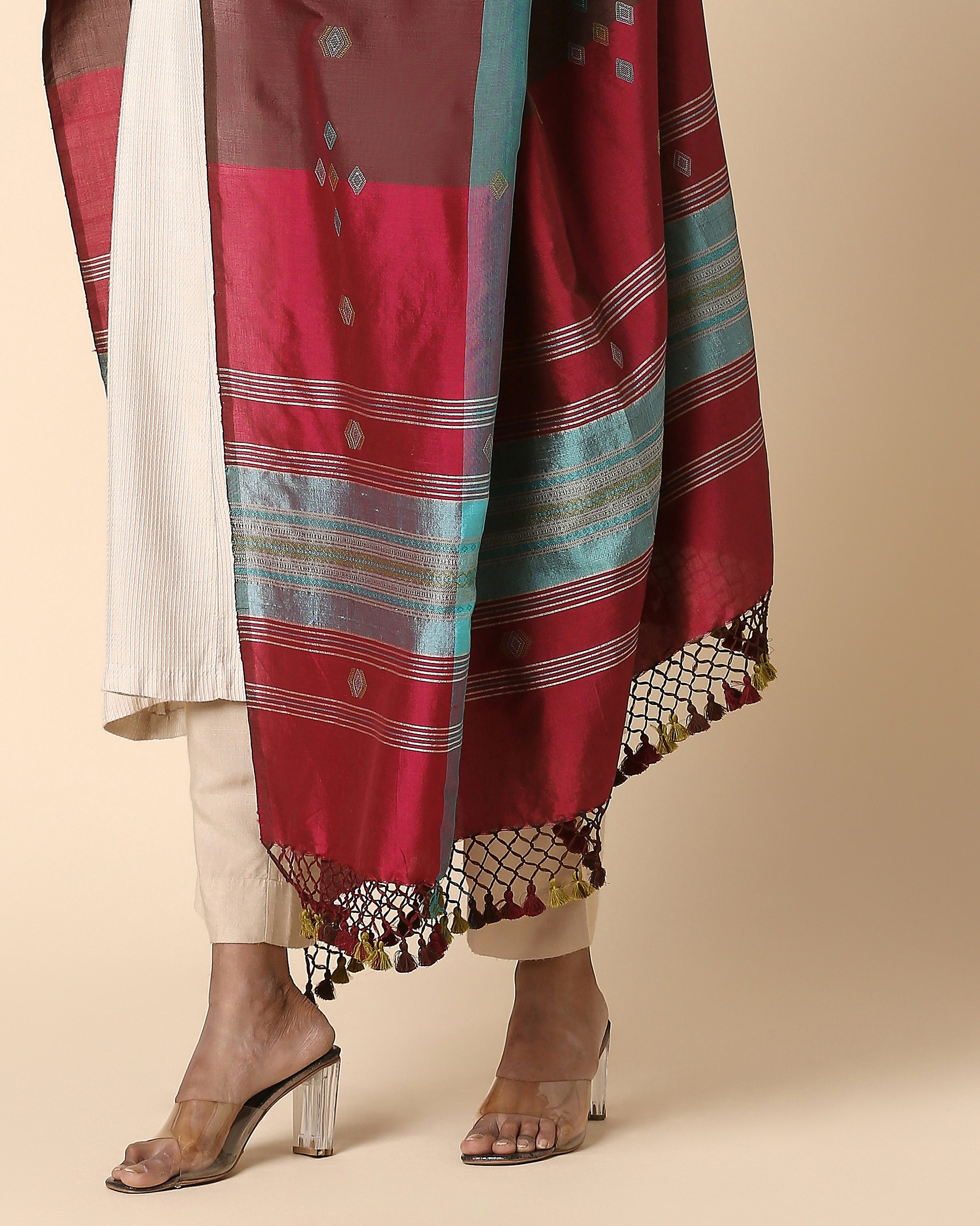 Etisha Bhujodi Tangalia Cotton Silk Dupatta