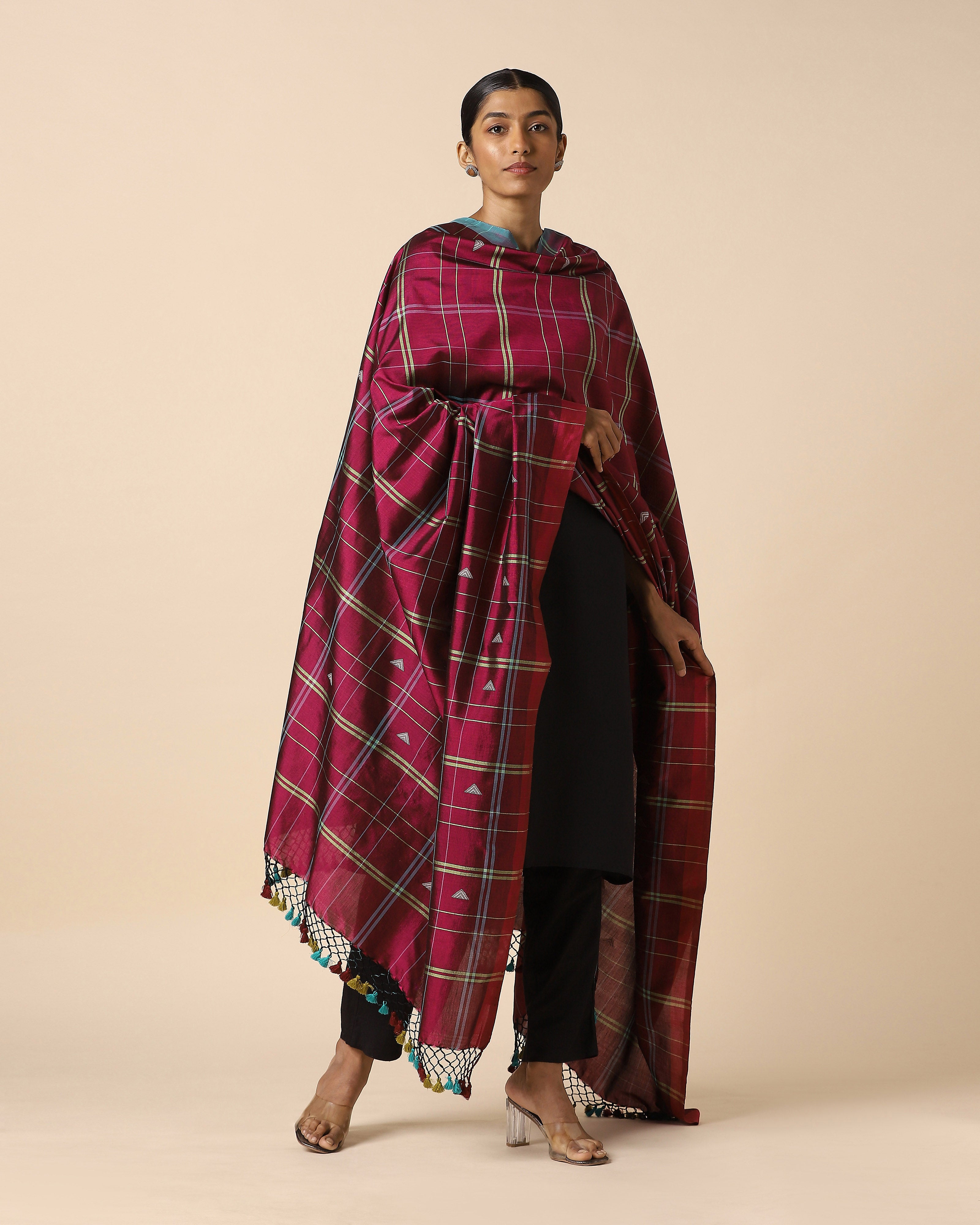 Darpana Bhujodi Extra Weft Cotton Silk Dupatta