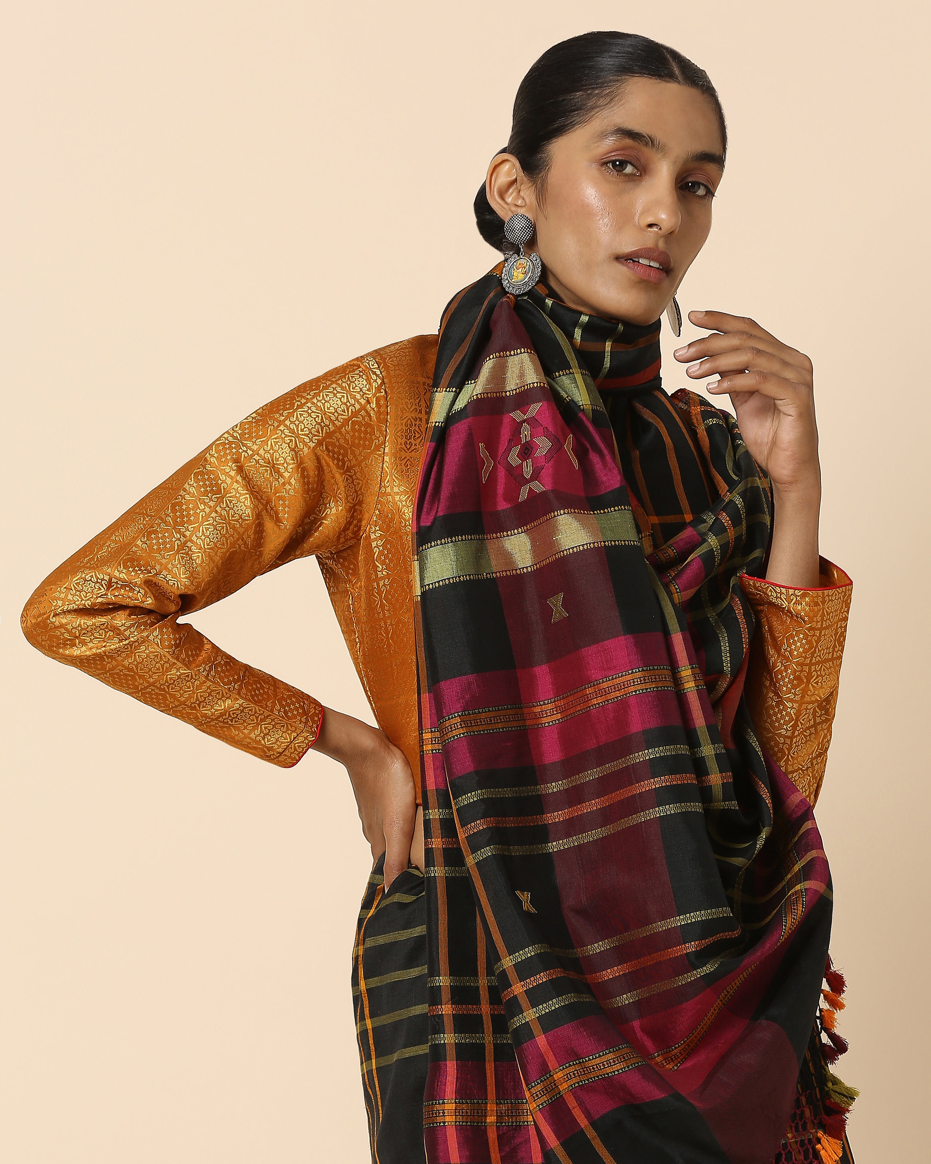 Anaka Bhujodi Extra Weft Cotton Silk Saree