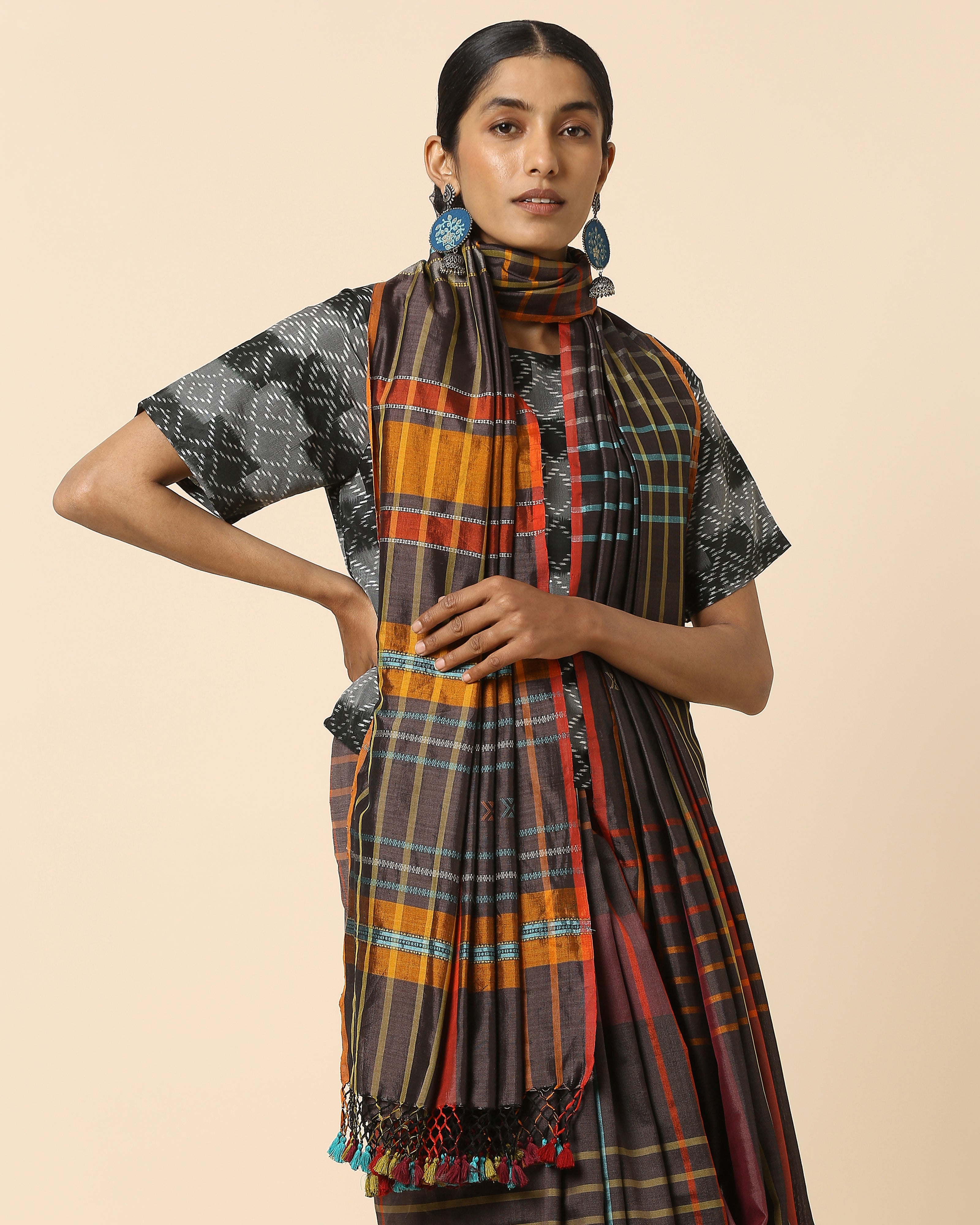 Anaka Bhujodi Extra Weft Cotton Silk Saree