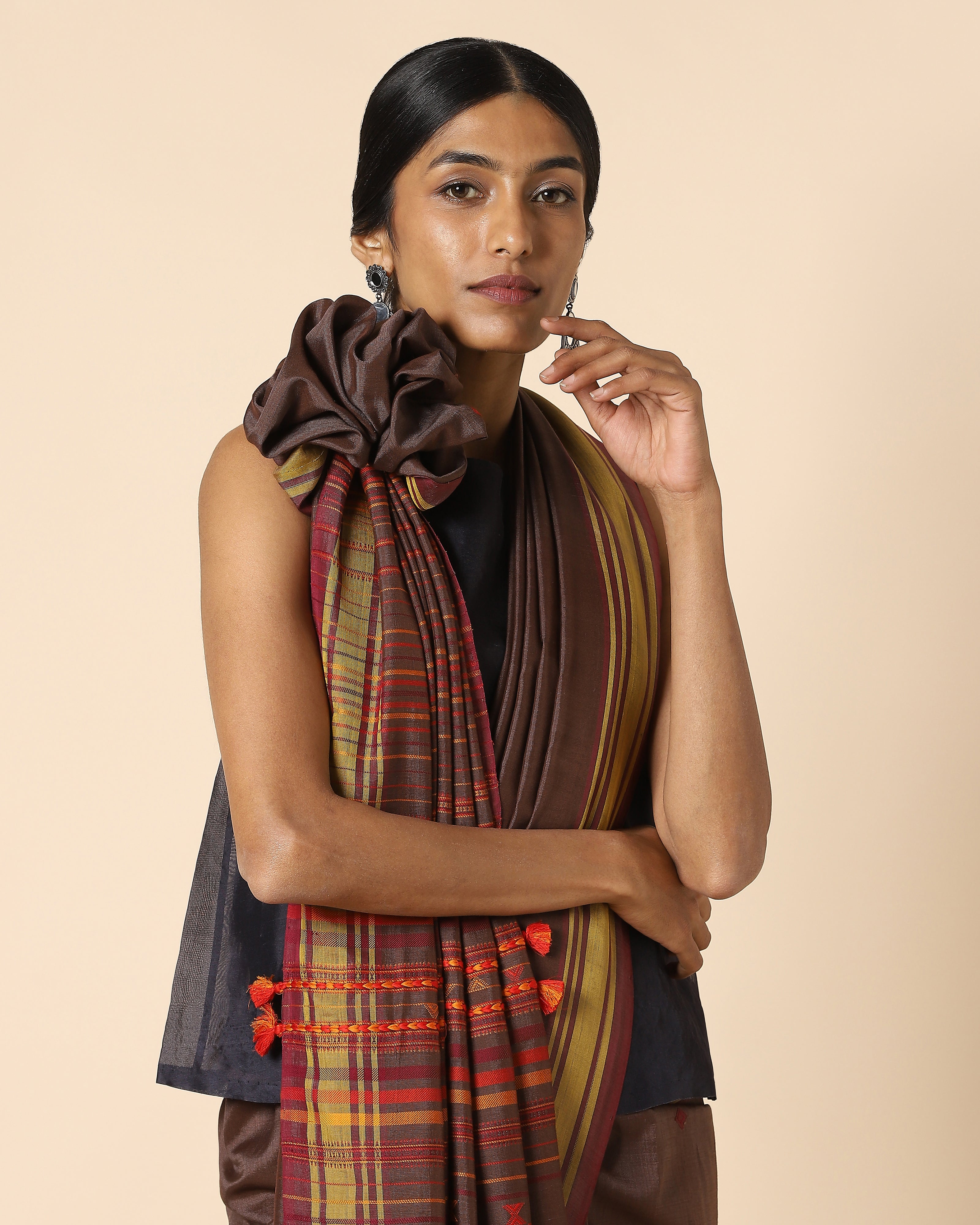 Rang Bhujodi Extra Weft Cotton Silk Saree