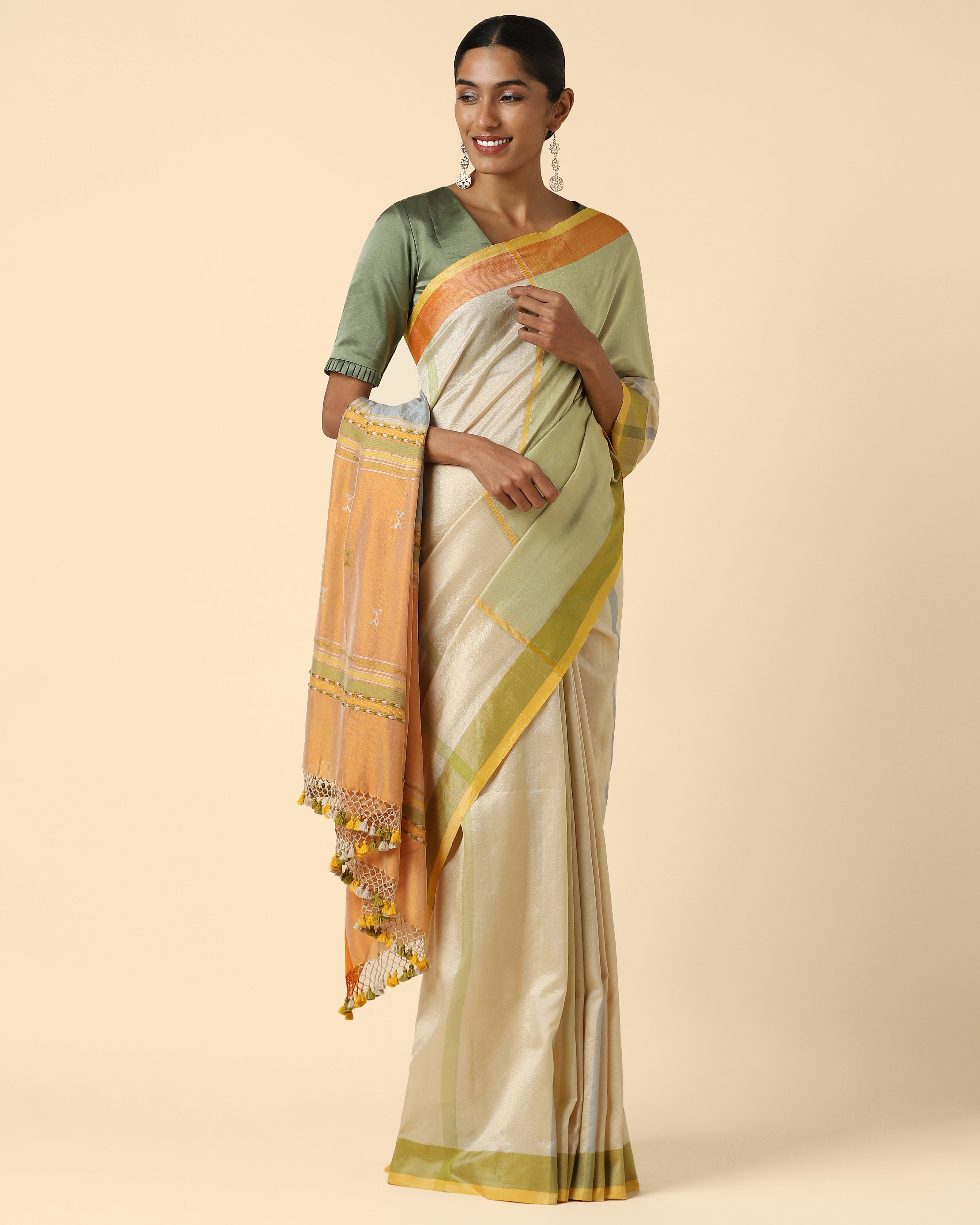 Samiha Bhujodi Extra Weft Cotton Silk Saree