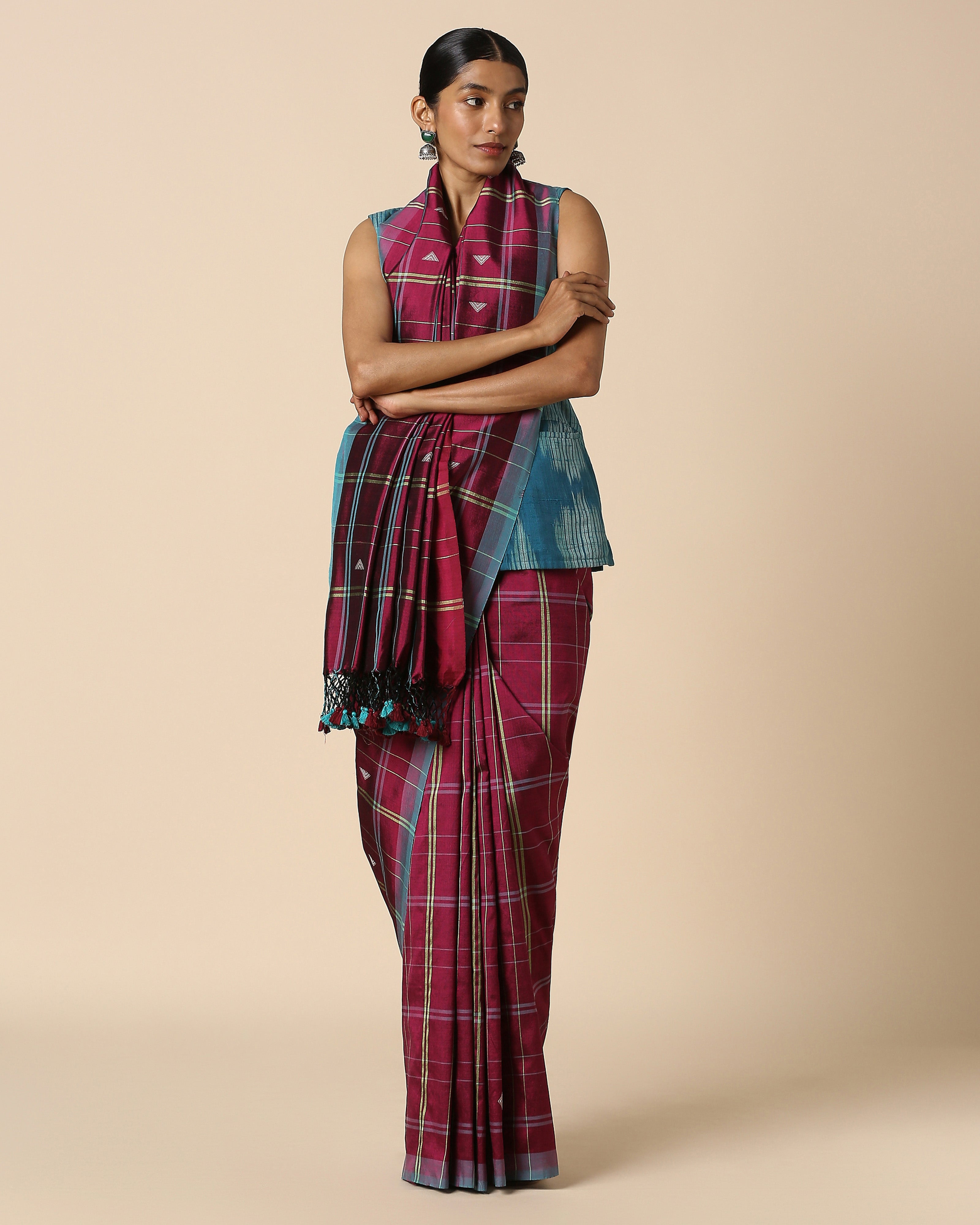 Darpana Bhujodi Extra Weft Cotton Silk Saree