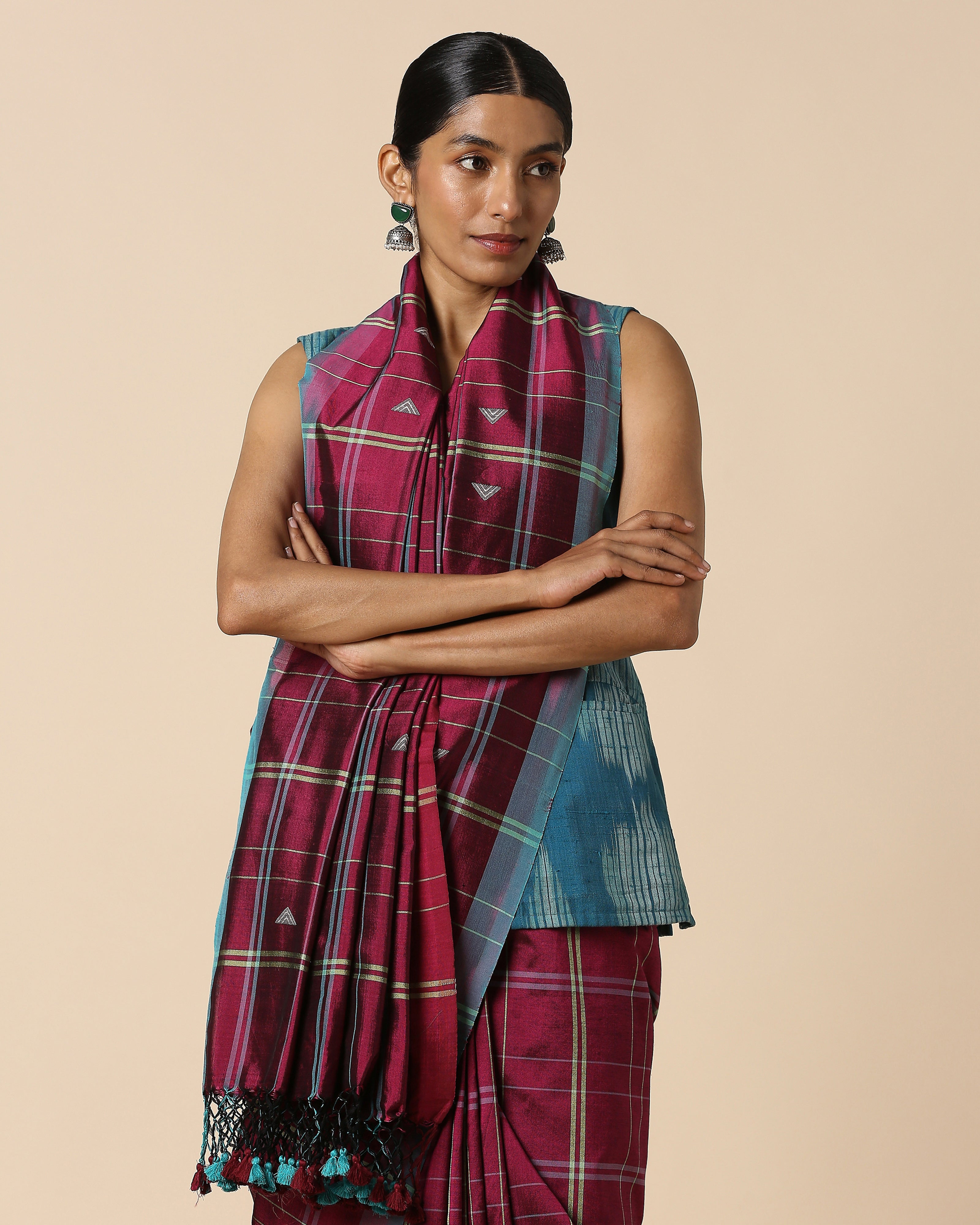 Darpana Bhujodi Extra Weft Cotton Silk Saree