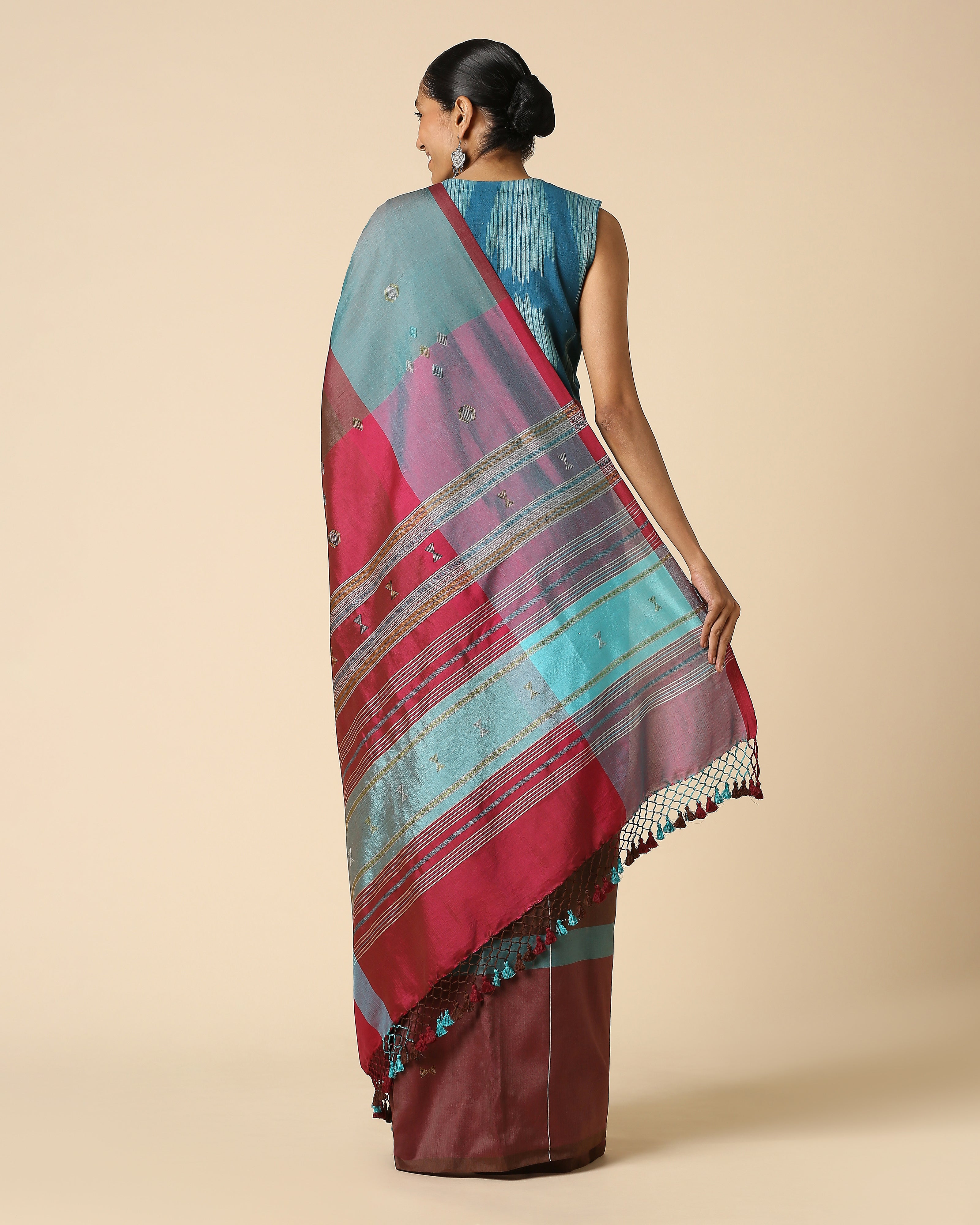 Etisha Bhujodi Extra Weft Cotton Silk Saree