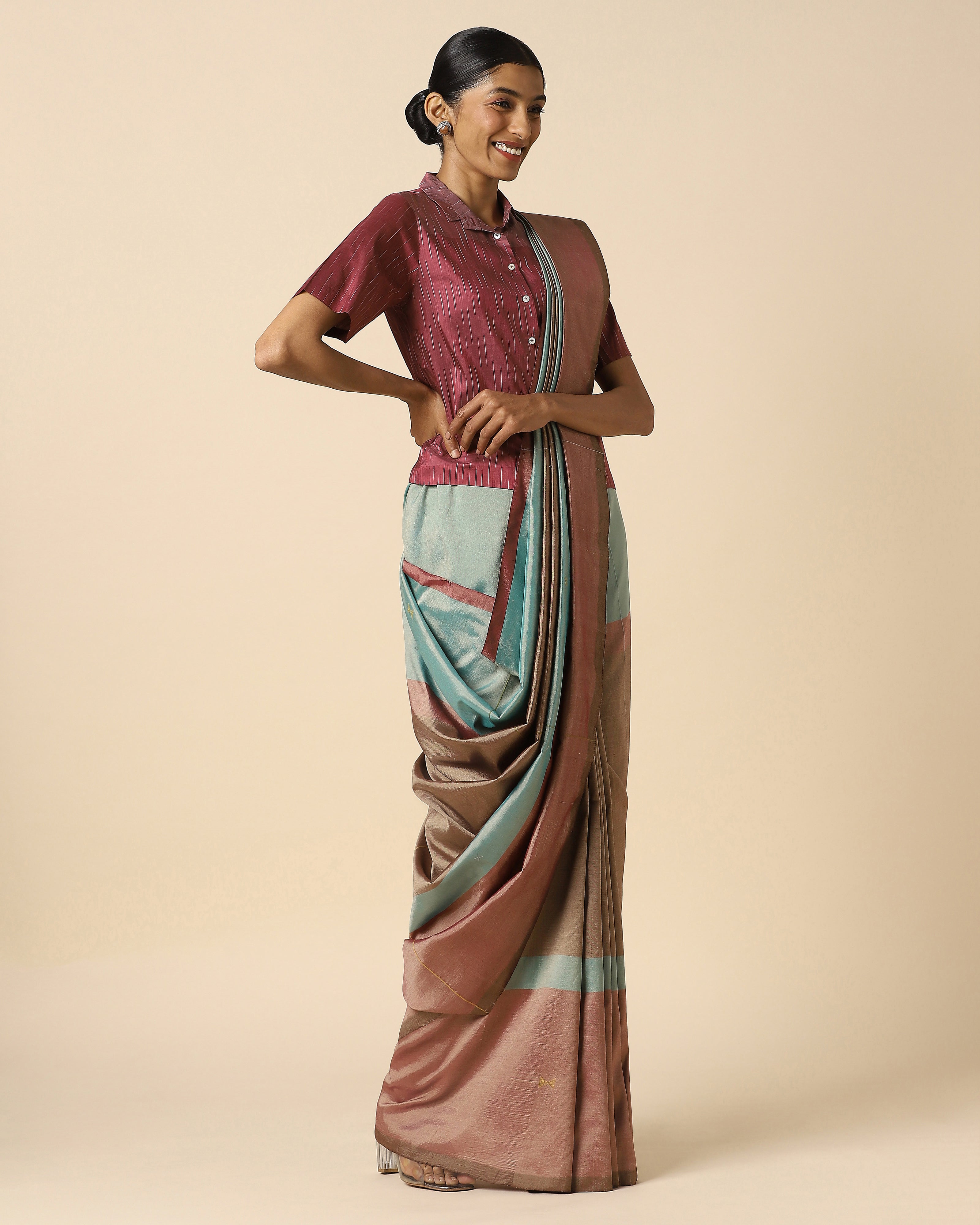 Etisha Bhujodi Extra Weft Cotton Silk Saree