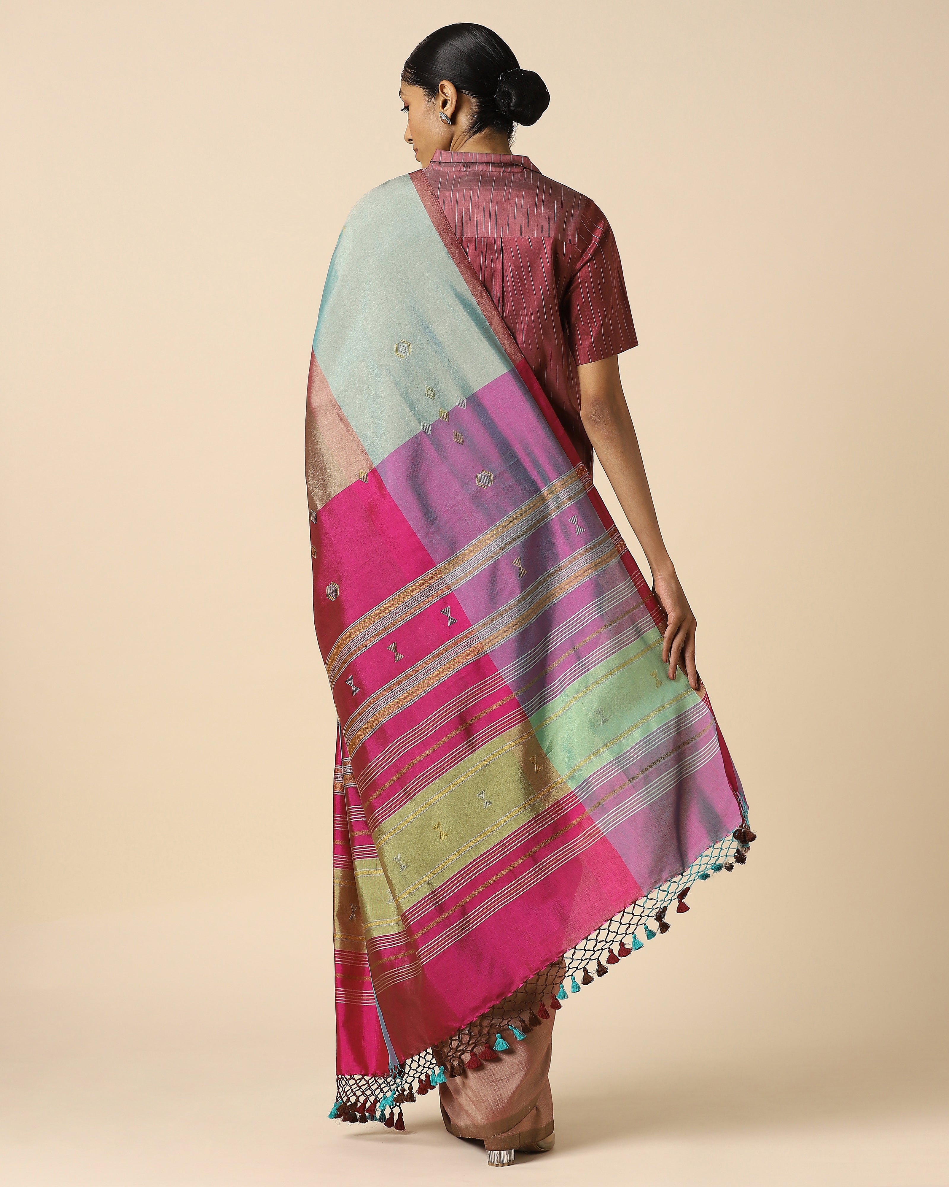 Etisha Bhujodi Extra Weft Cotton Silk Saree