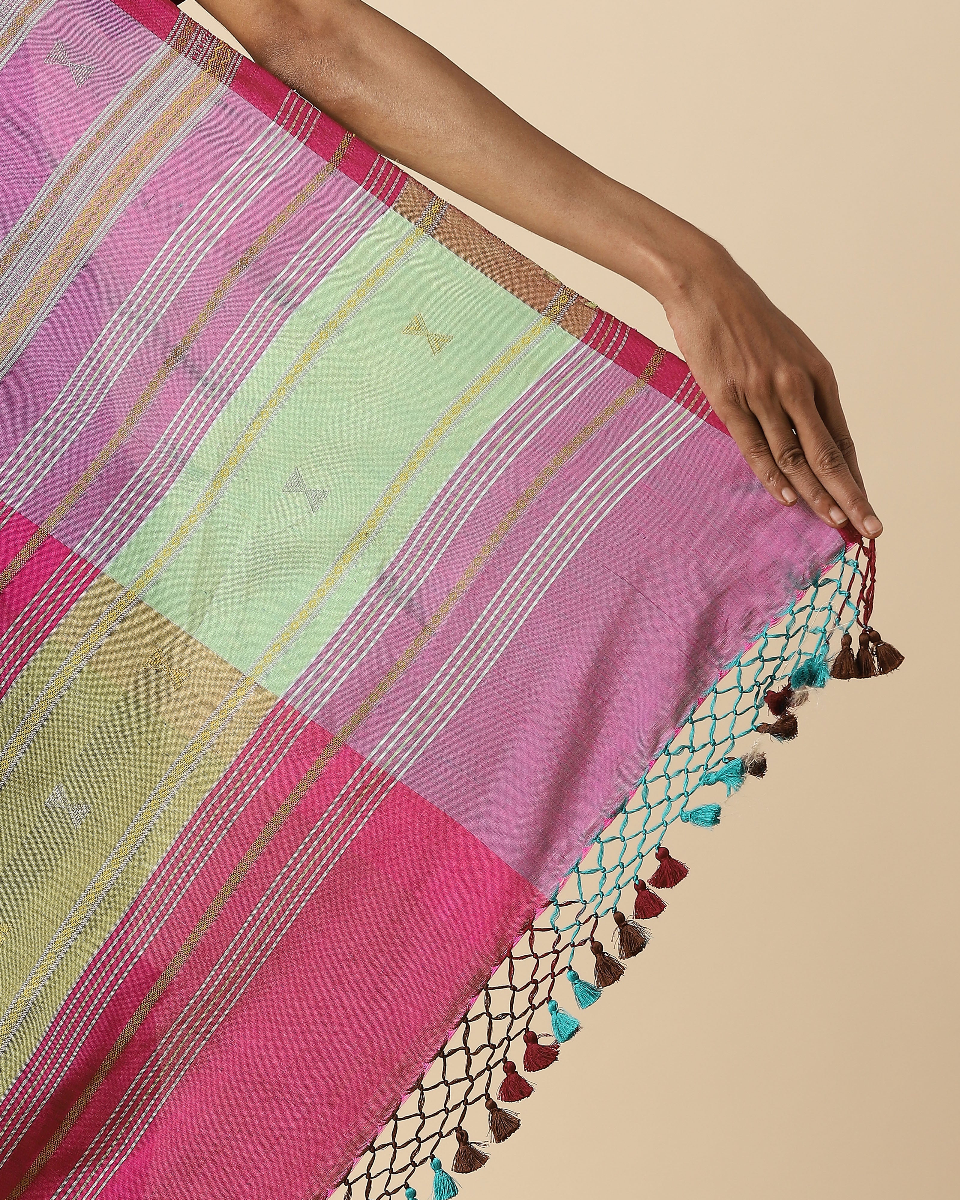 Etisha Bhujodi Extra Weft Cotton Silk Saree
