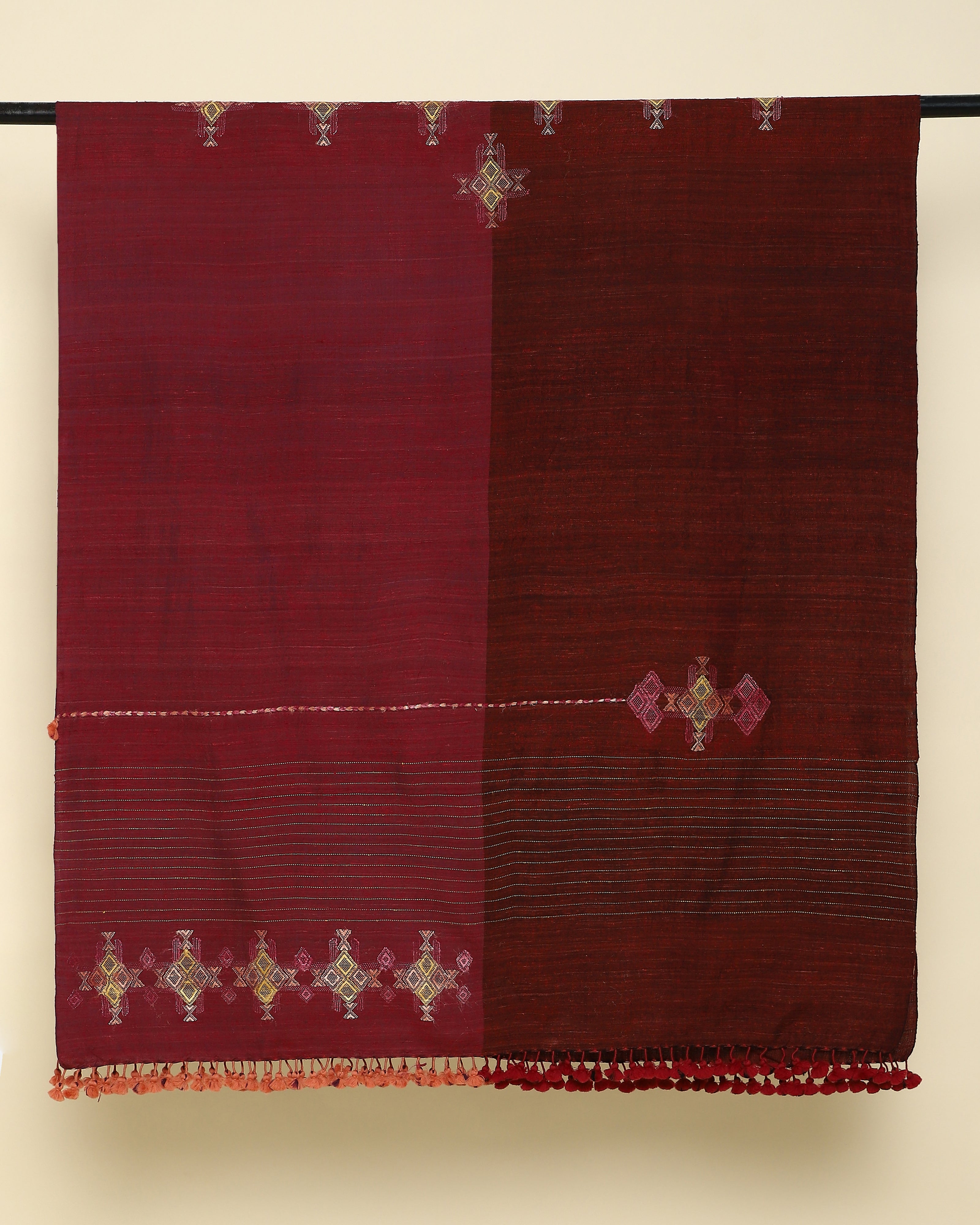 Unnati Bhujodi Extra Weft Wool Silk Shawl