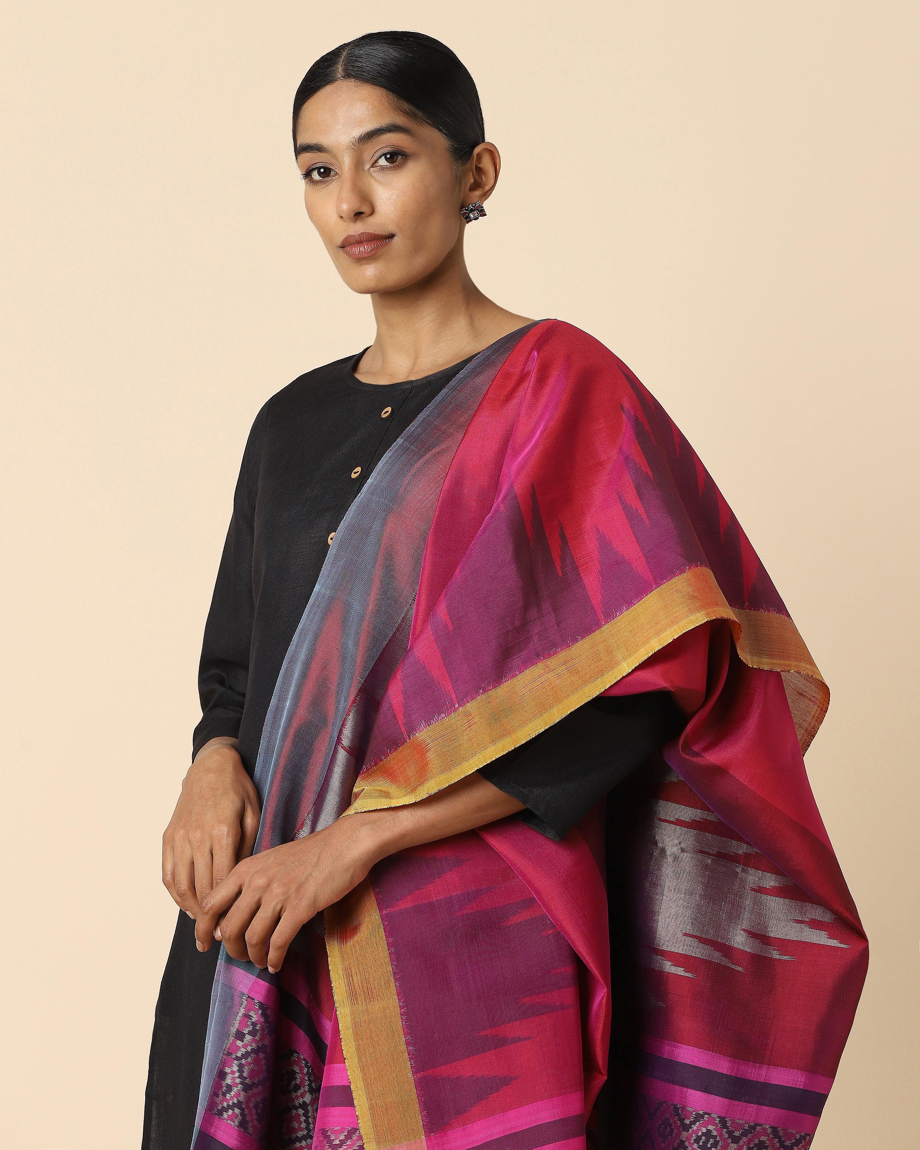 Aaravi Pochampally Weft Ikat Silk Dupatta