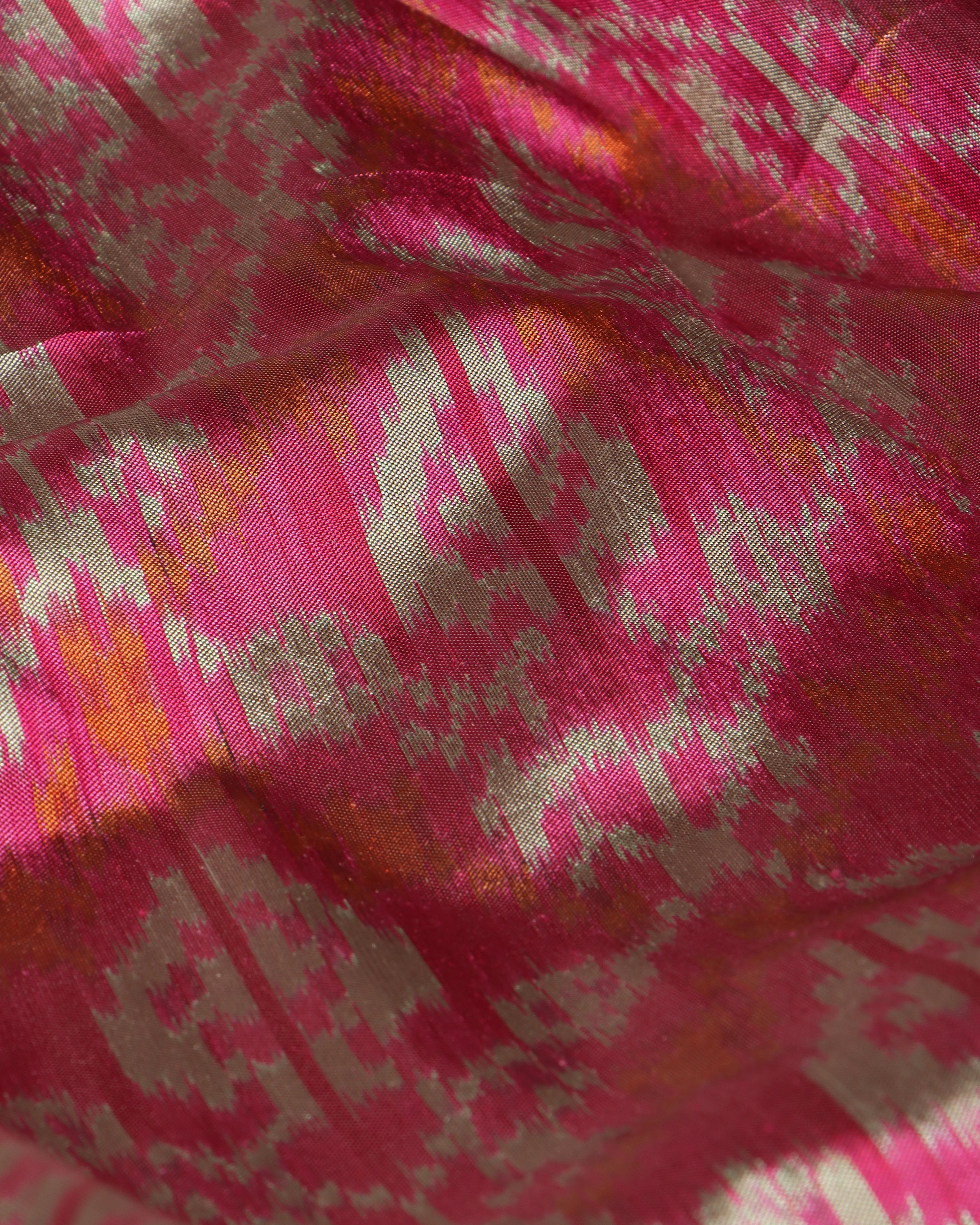 Jayasvi Pochampally Weft Ikat Silk Saree