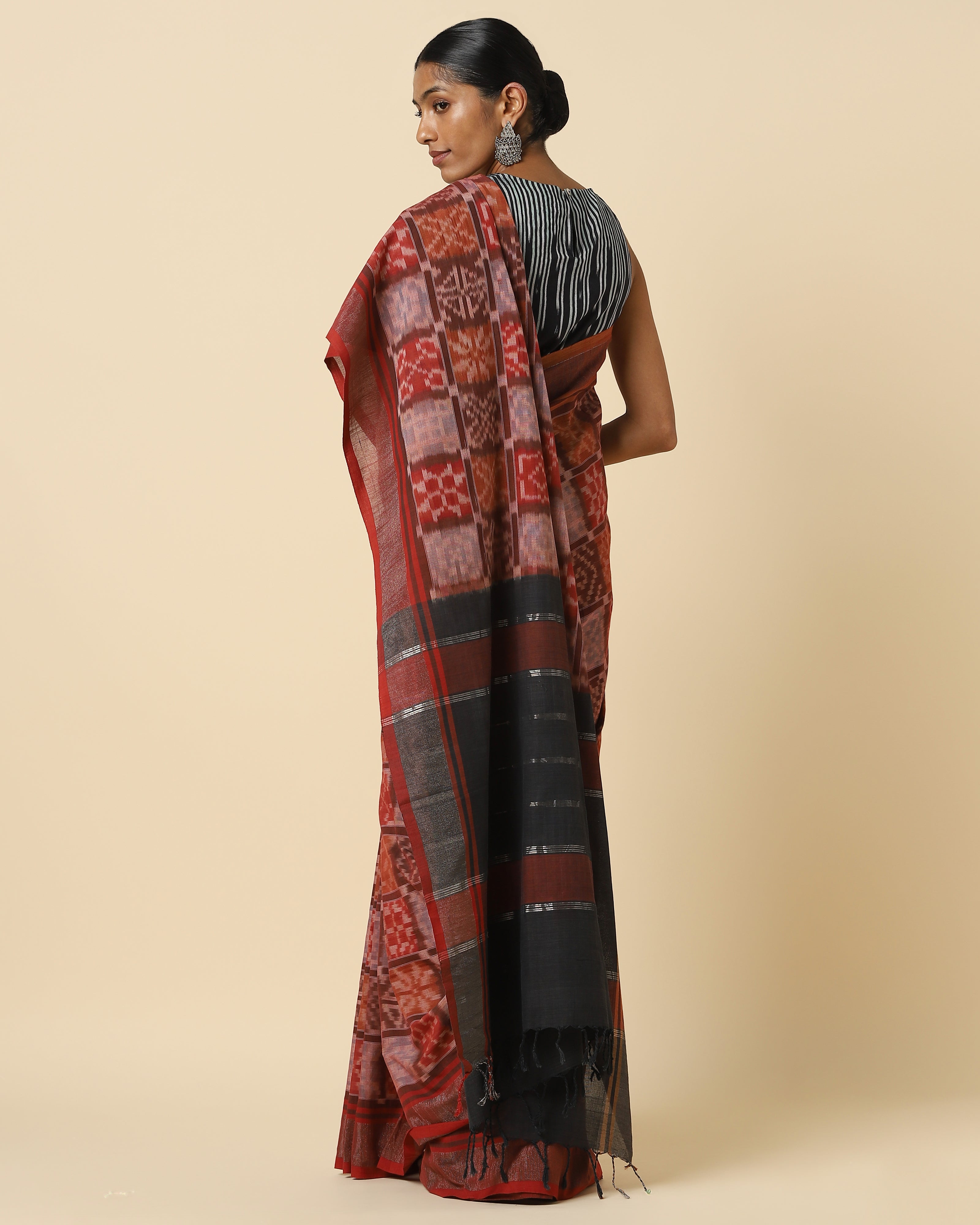 Tanya Pochampally Warp Ikat Cotton Saree