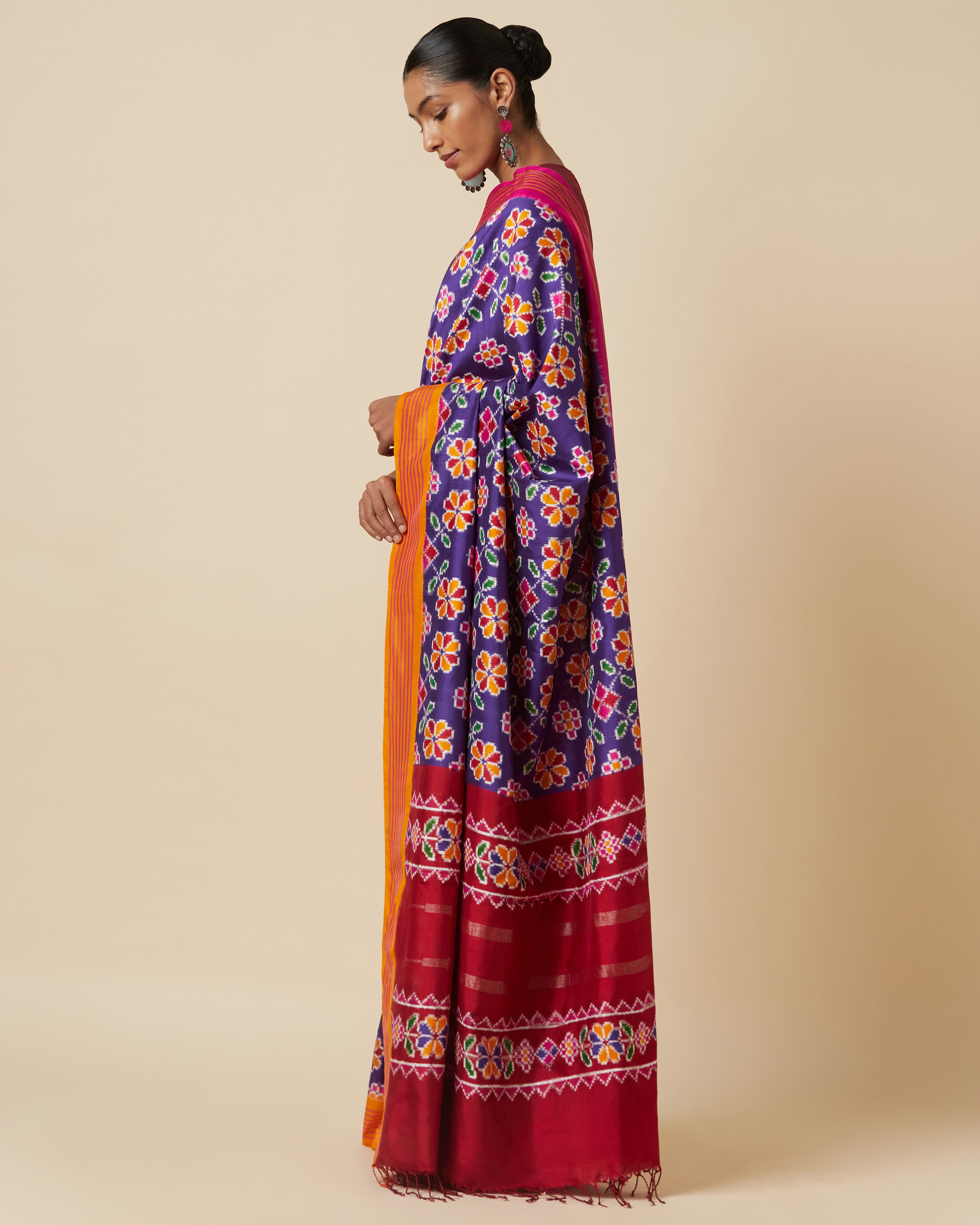 Soneeka Pochampally Double Ikat Silk Saree