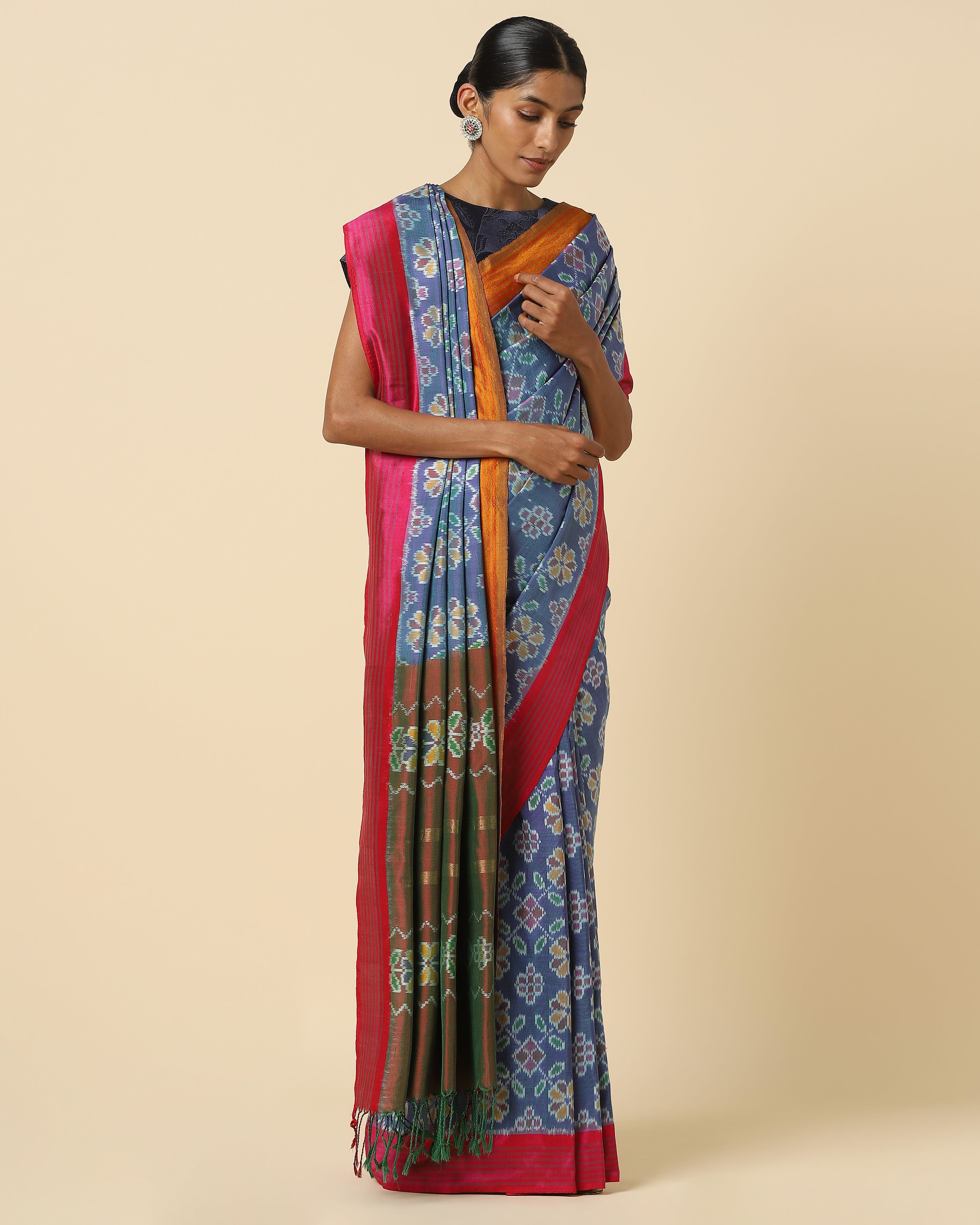 Soneeka Pochampally Weft Ikat Silk Saree