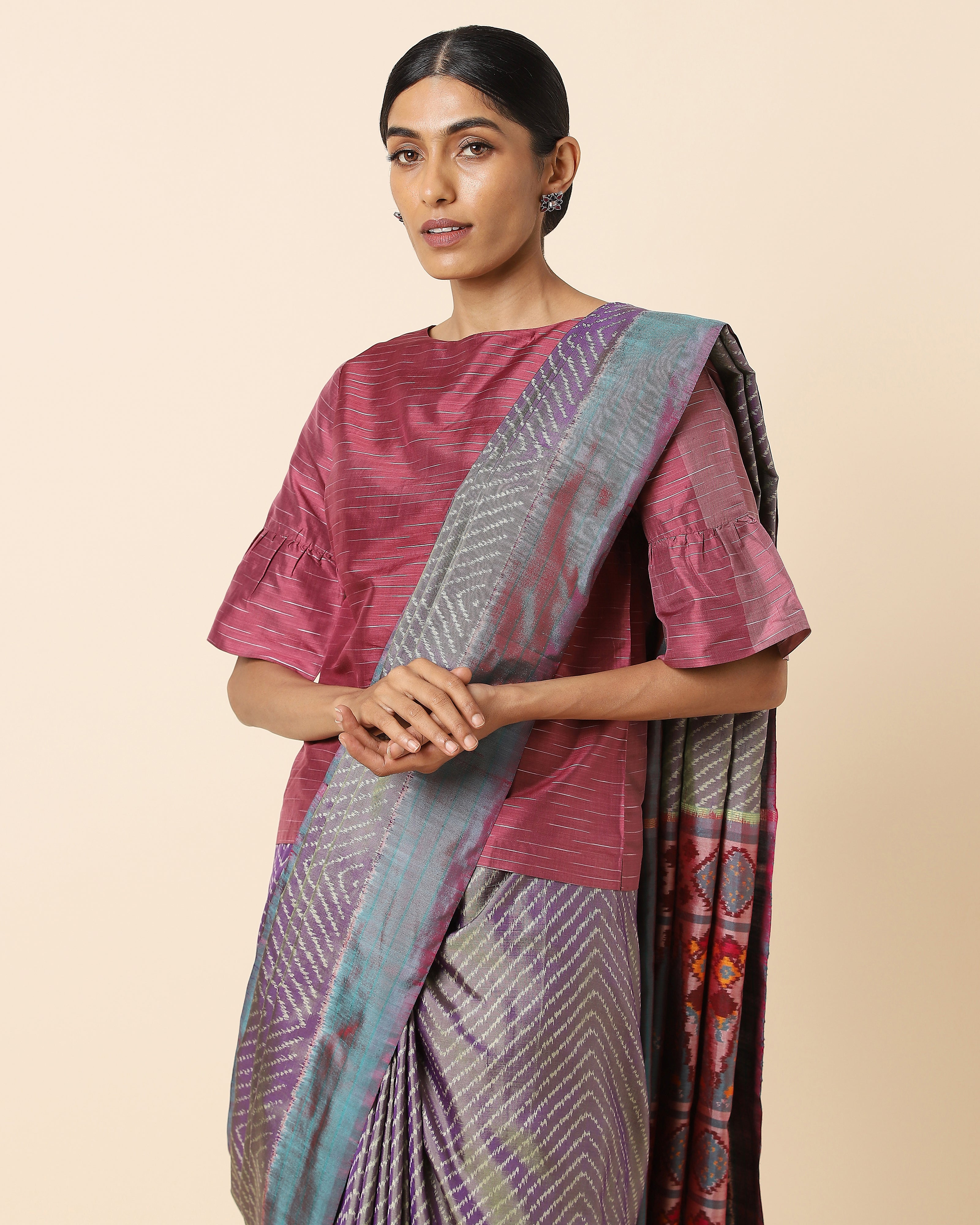 Prinna Pochampally Weft Ikat Silk Saree
