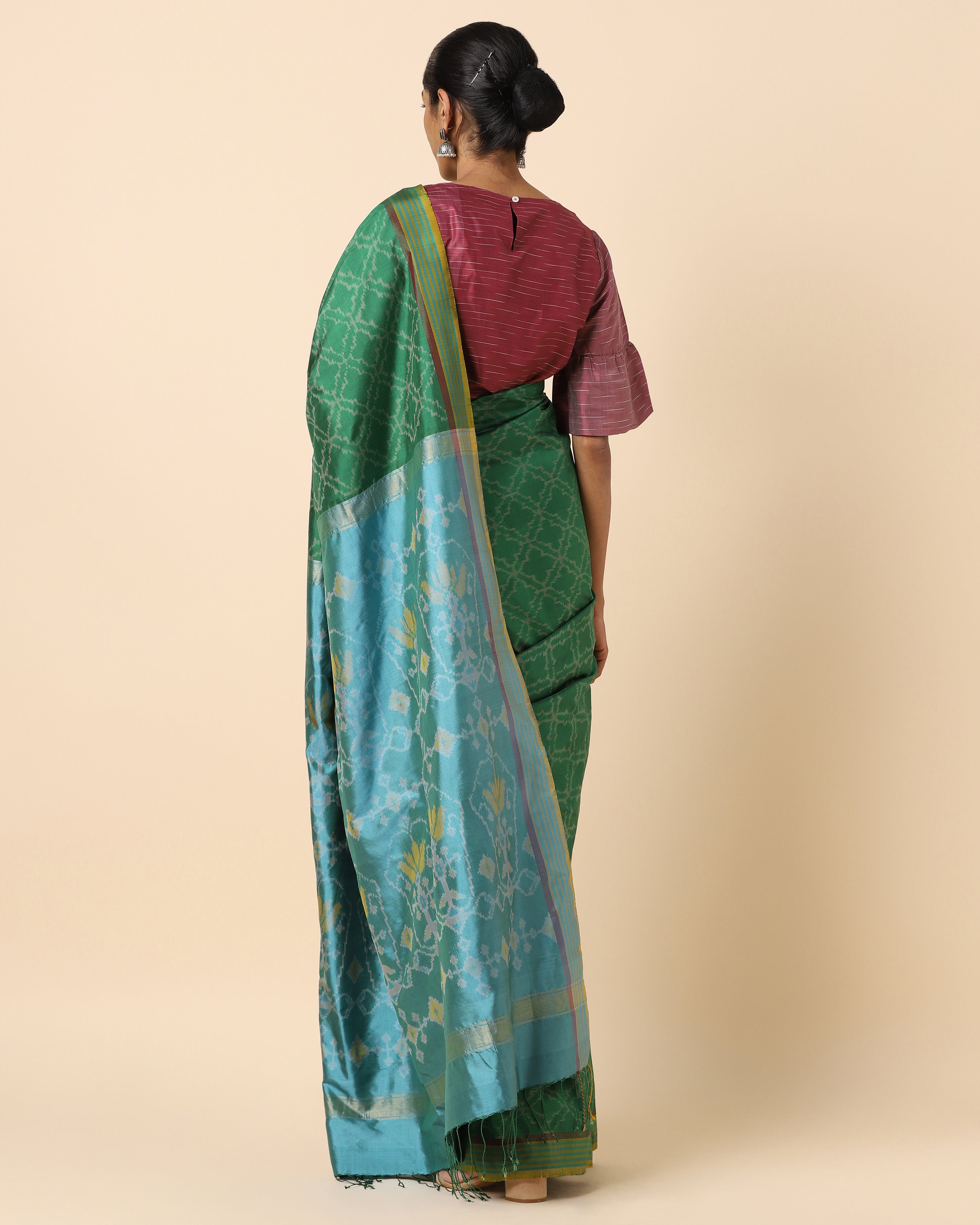 Hymai Pochampally Weft Ikat Silk Saree
