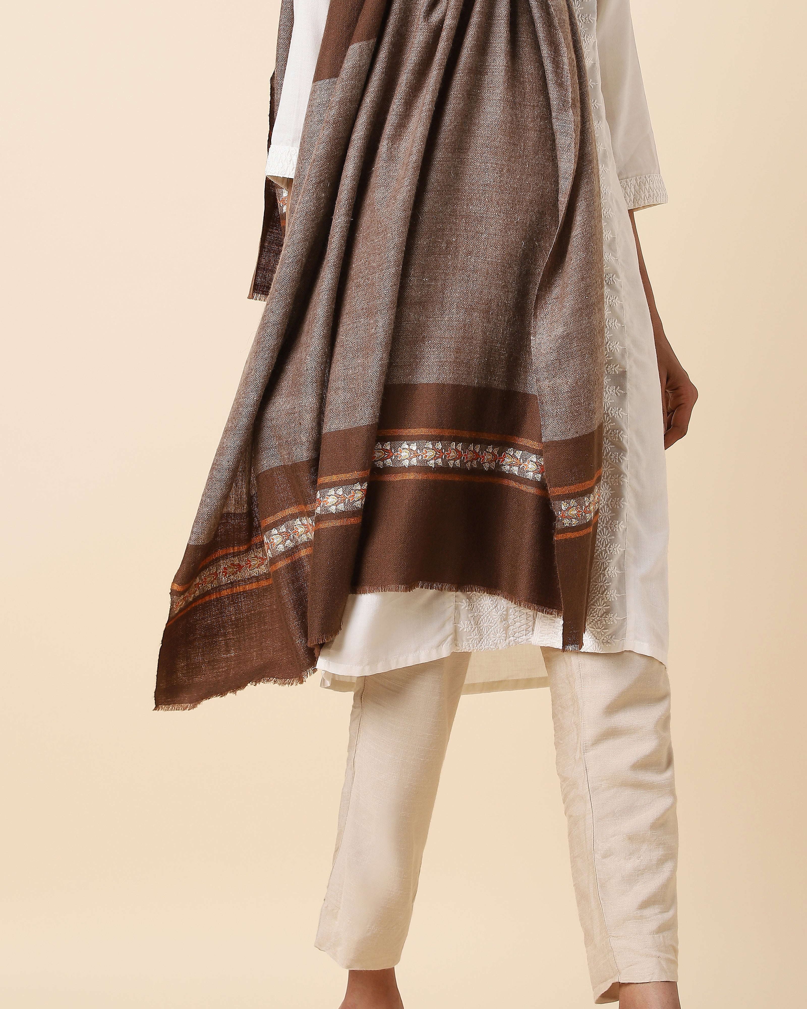 Sanam Kashmir Sozni Embroidery Pashmina Shawl