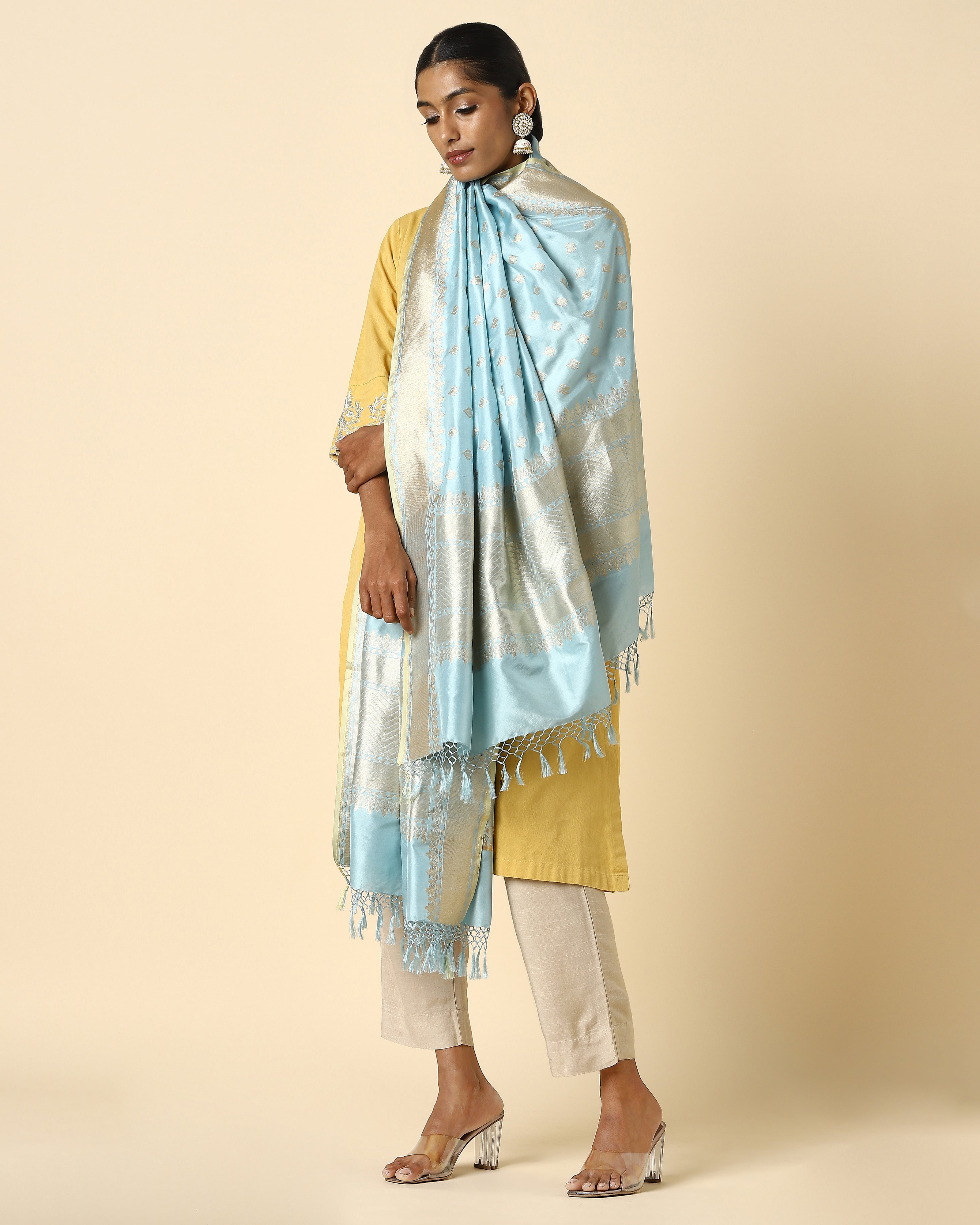 Sudevi Banarasi Kadwa Silk Dupatta