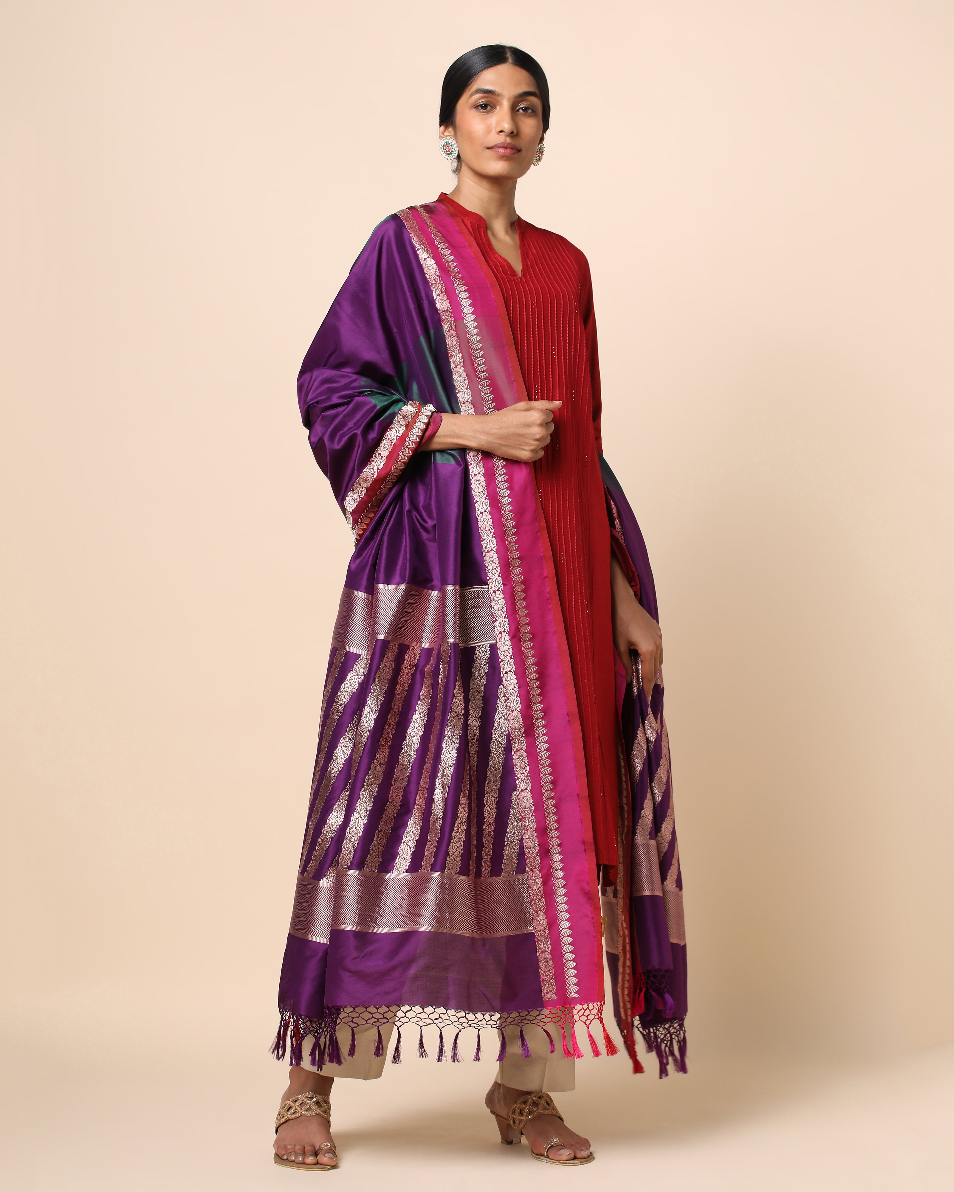 Zinat Banarasi Kadwa Silk Dupatta