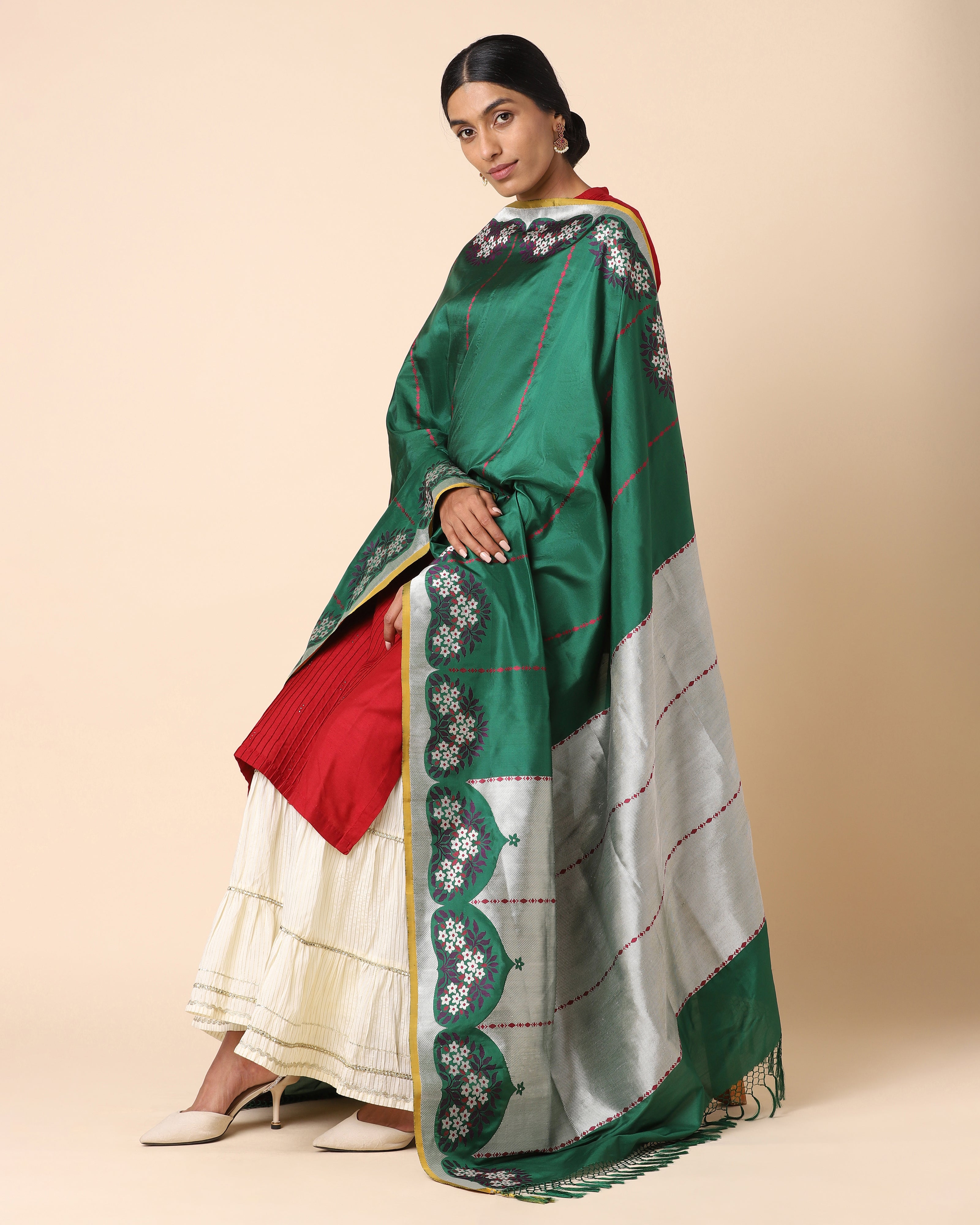 Kanek Banarasi Kadwa Silk Dupatta