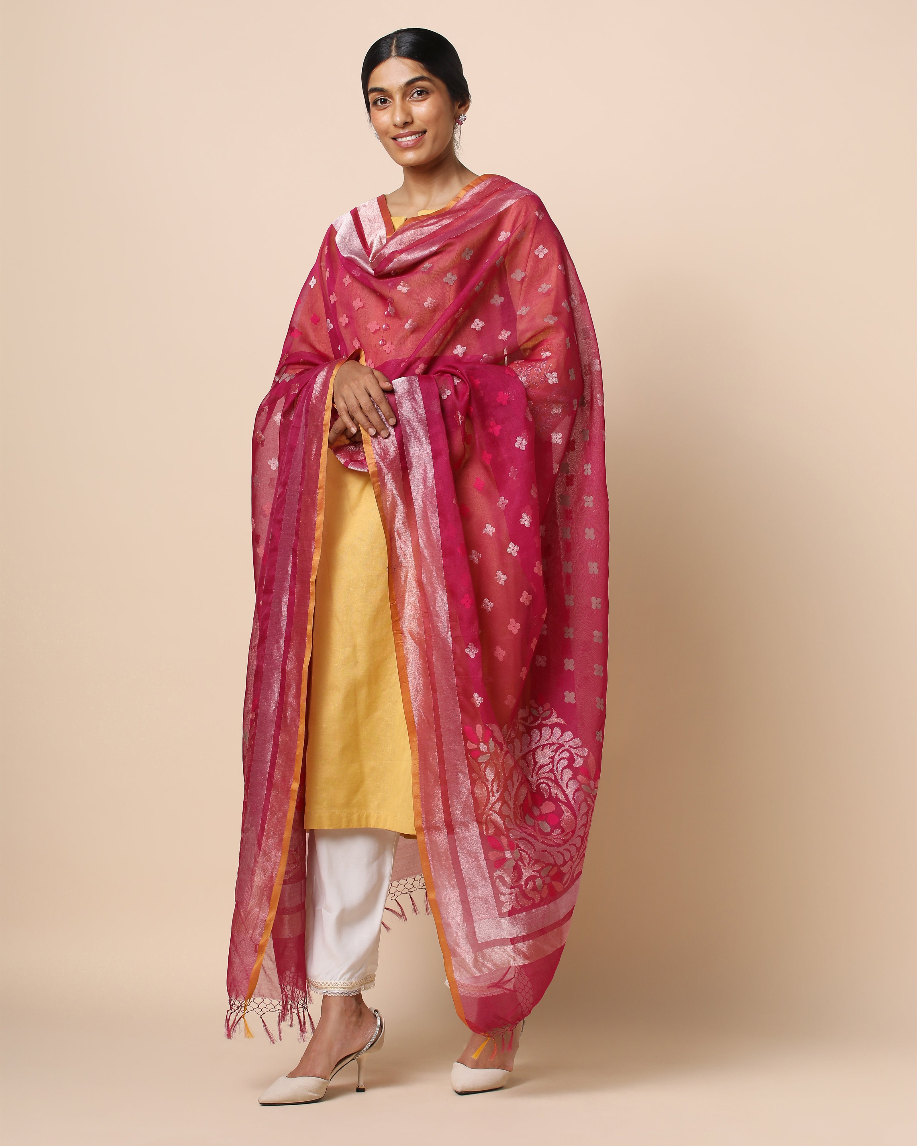 Rudra Banarasi Jamdani Silk Cotton Dupatta