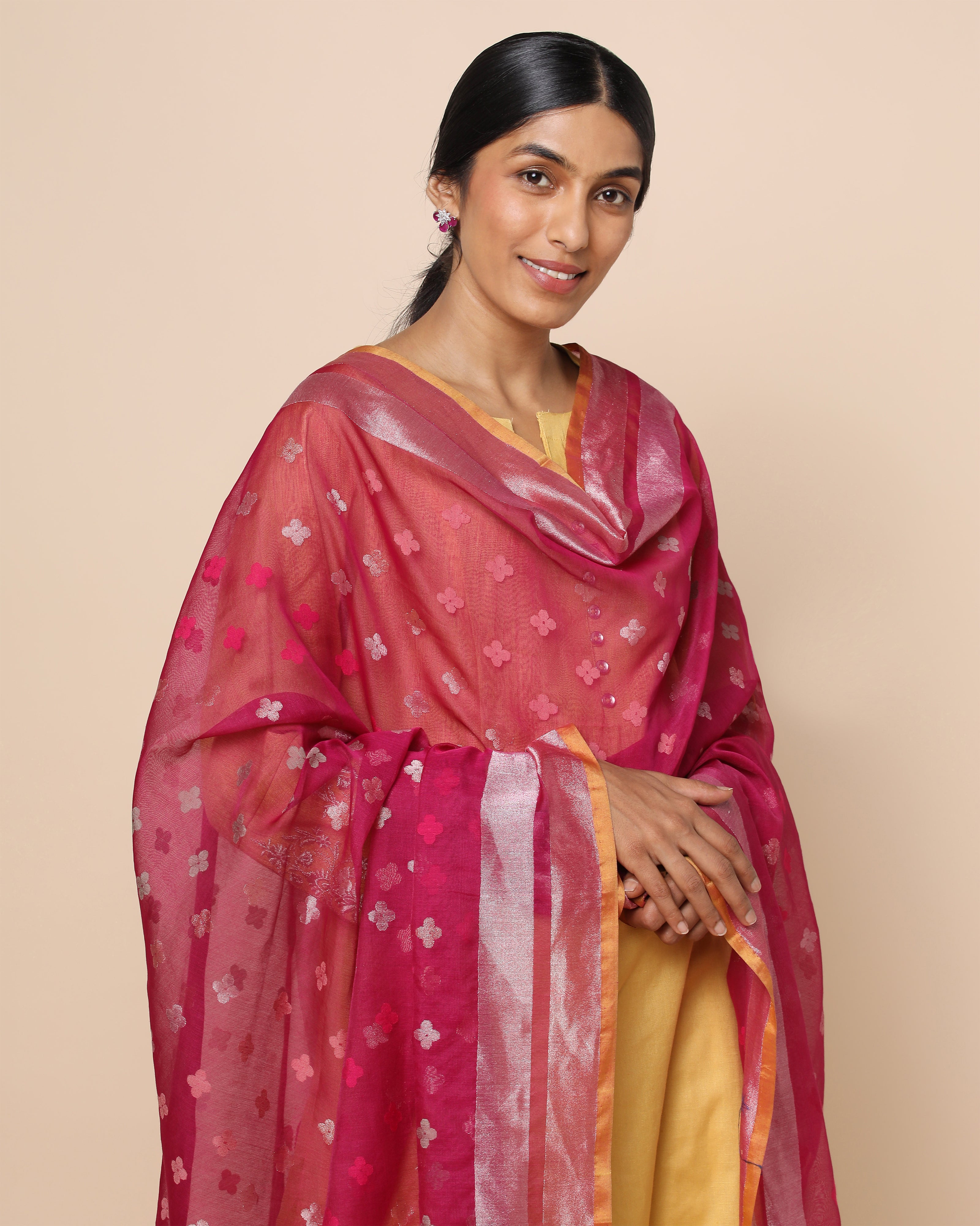 Rudra Banarasi Jamdani Silk Cotton Dupatta