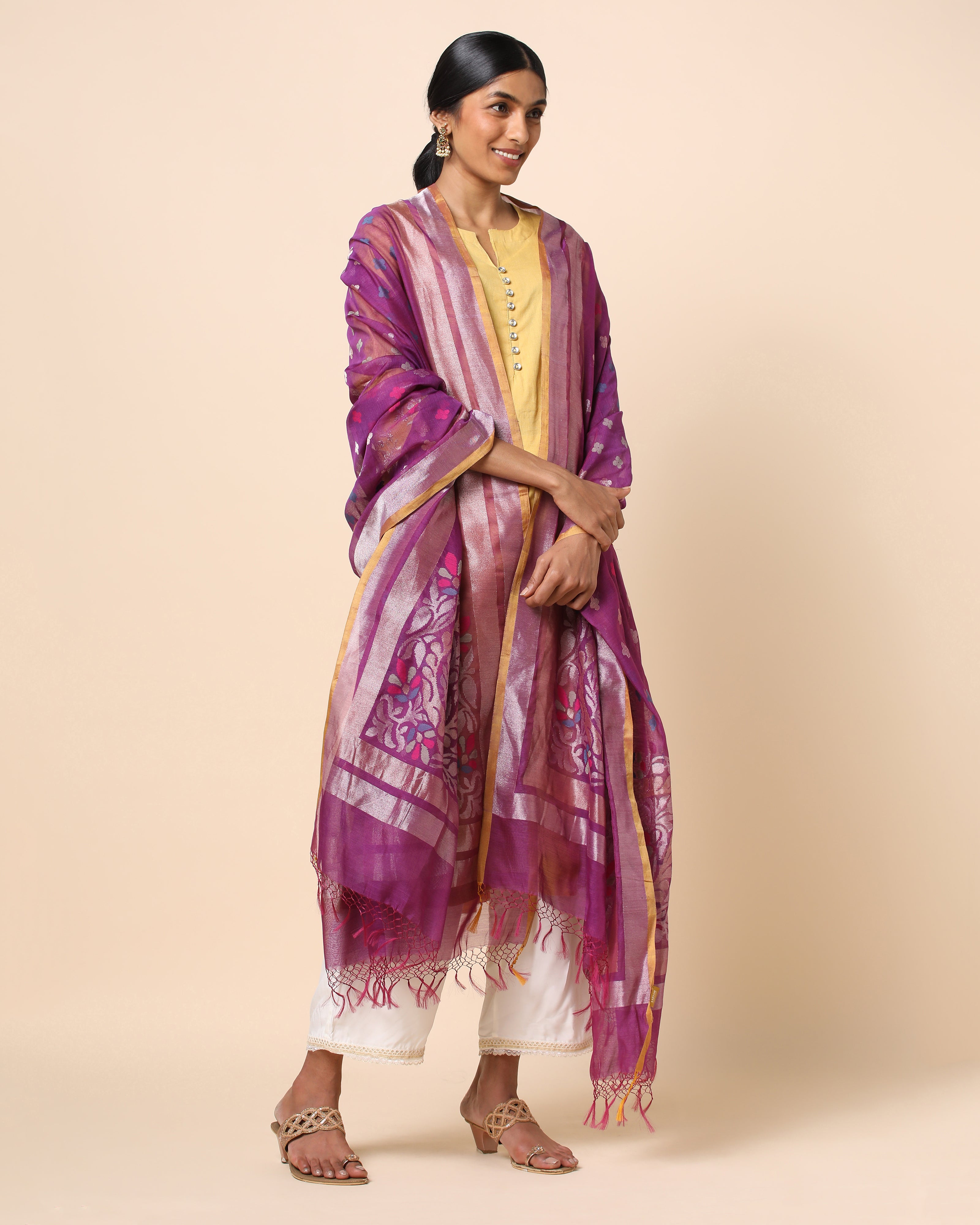Rudra Banarasi Jamdani Silk Cotton Dupatta