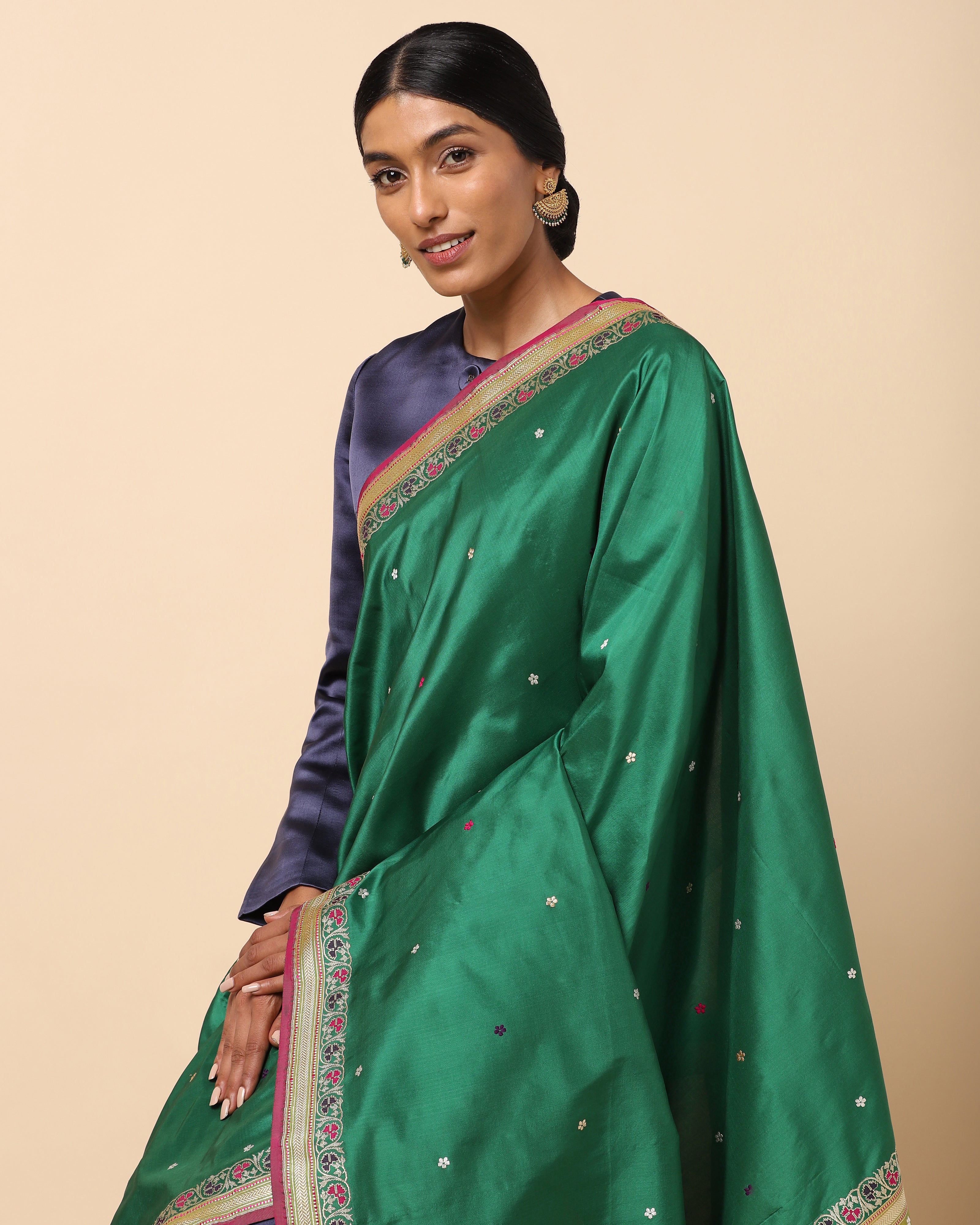 Nandi Banarasi Kadwa Silk Dupatta