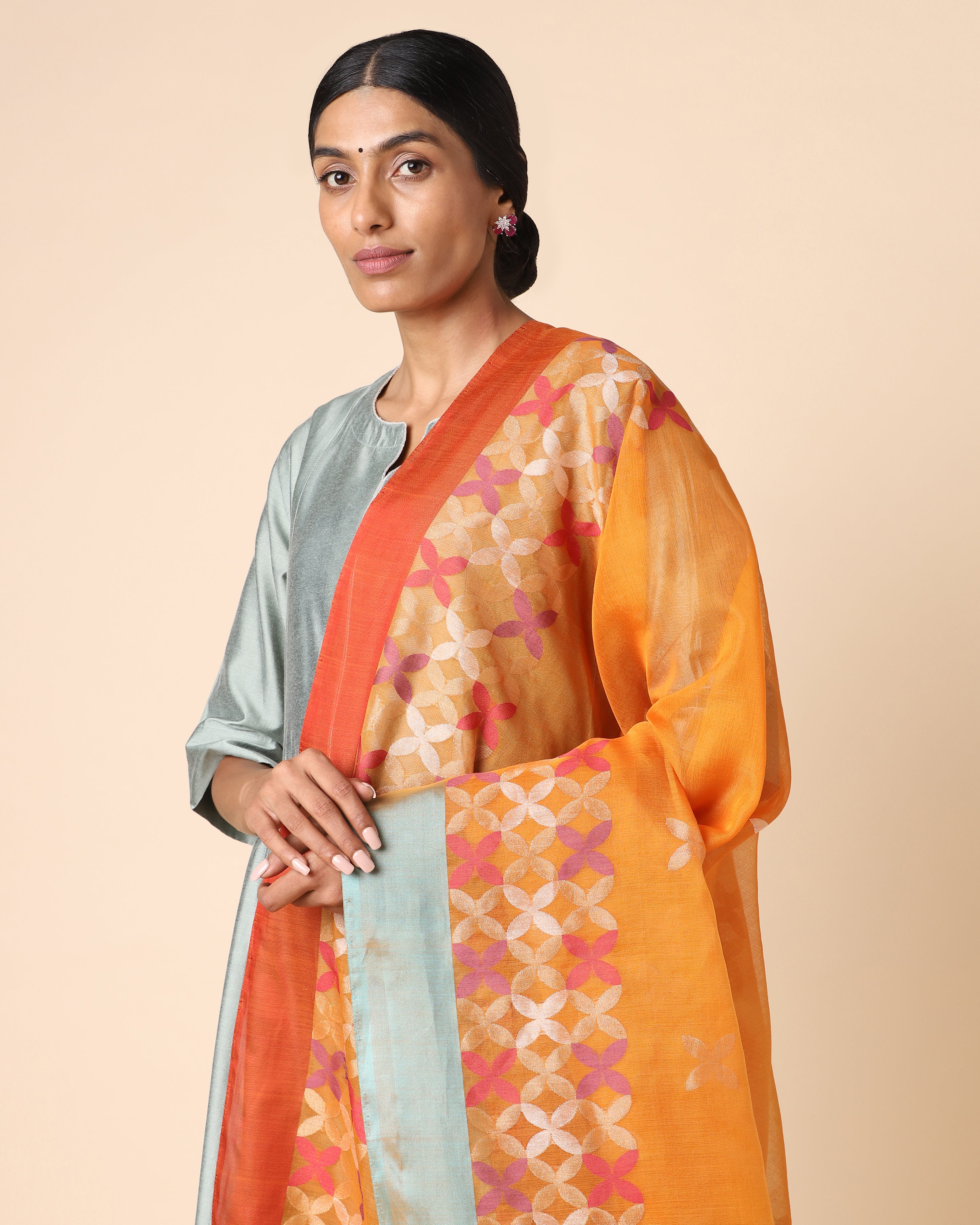 Elanor Banarasi Jamdani Silk Cotton Dupatta